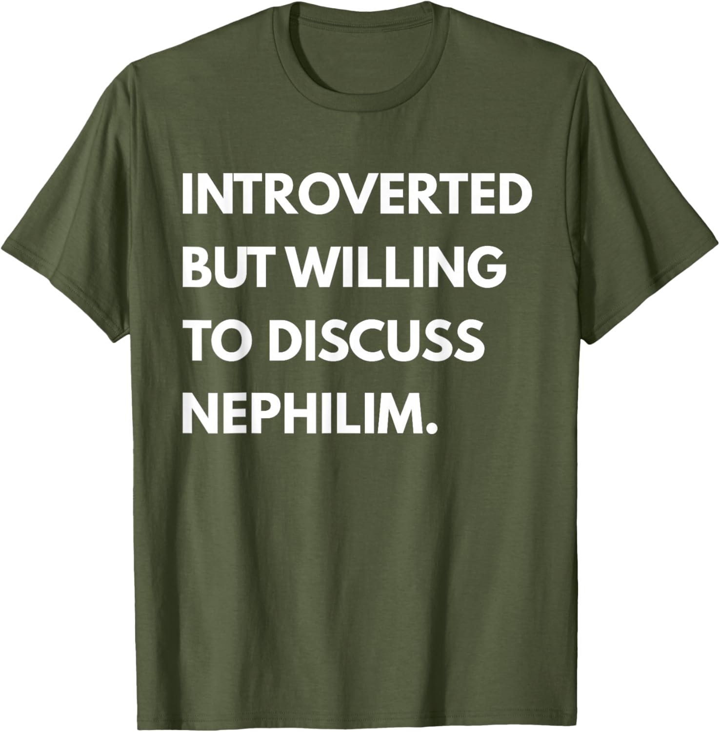 Introverted But Willing to Discuss Nephilim Unisex T-Shirt - Black, Short Sleeve - 13