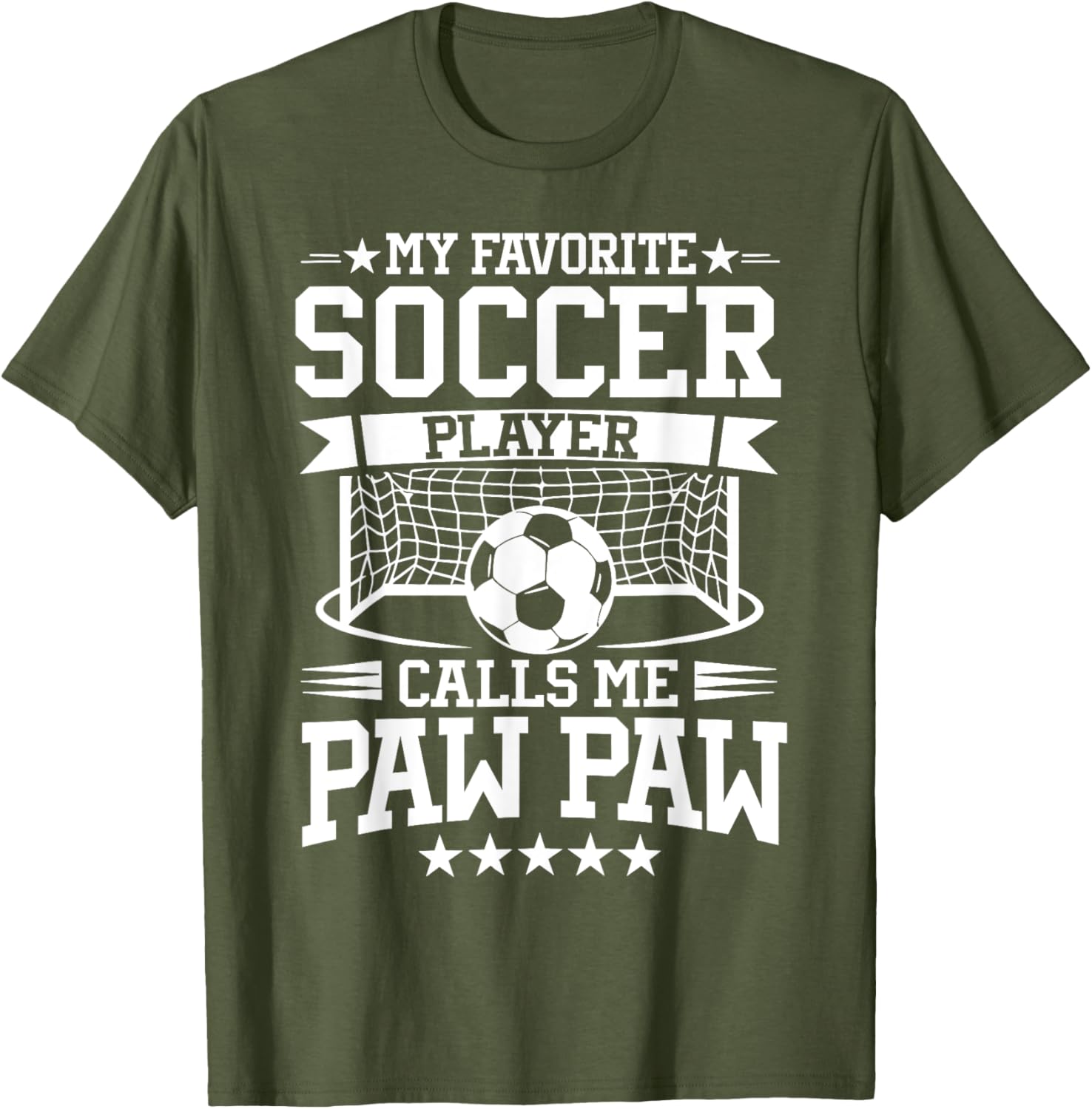My Favorite Soccer Player Calls Me Paw Paw T-Shirt for Soccer Fans - 13
