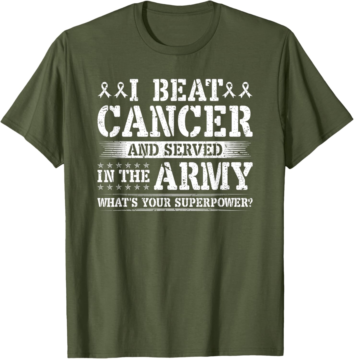 Beat Cancer and Serve in the Army Superpower T-Shirt for Heroes - 8