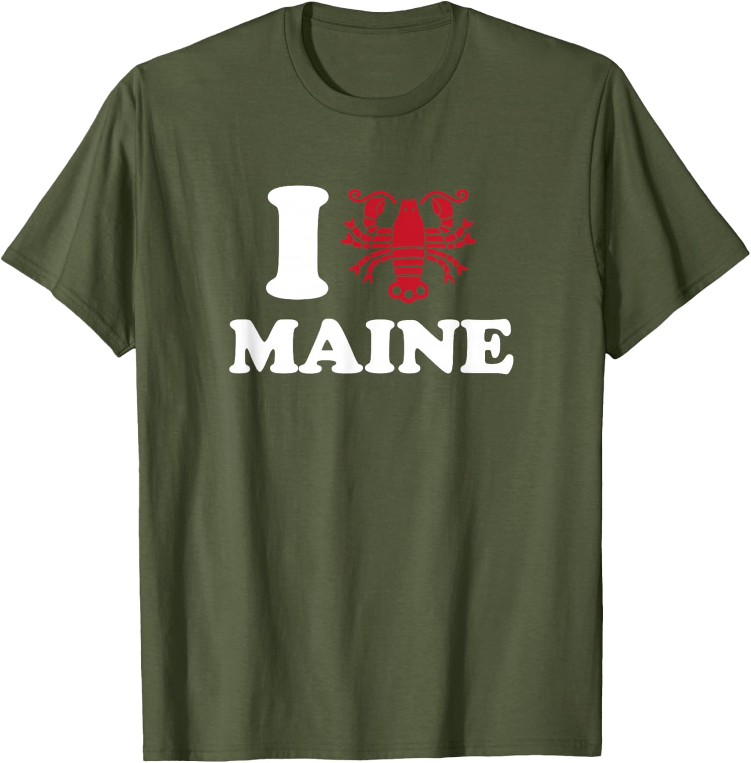 I Love Maine Lobster Heart T-Shirt for Lobster Lovers and Maine Fans - 2