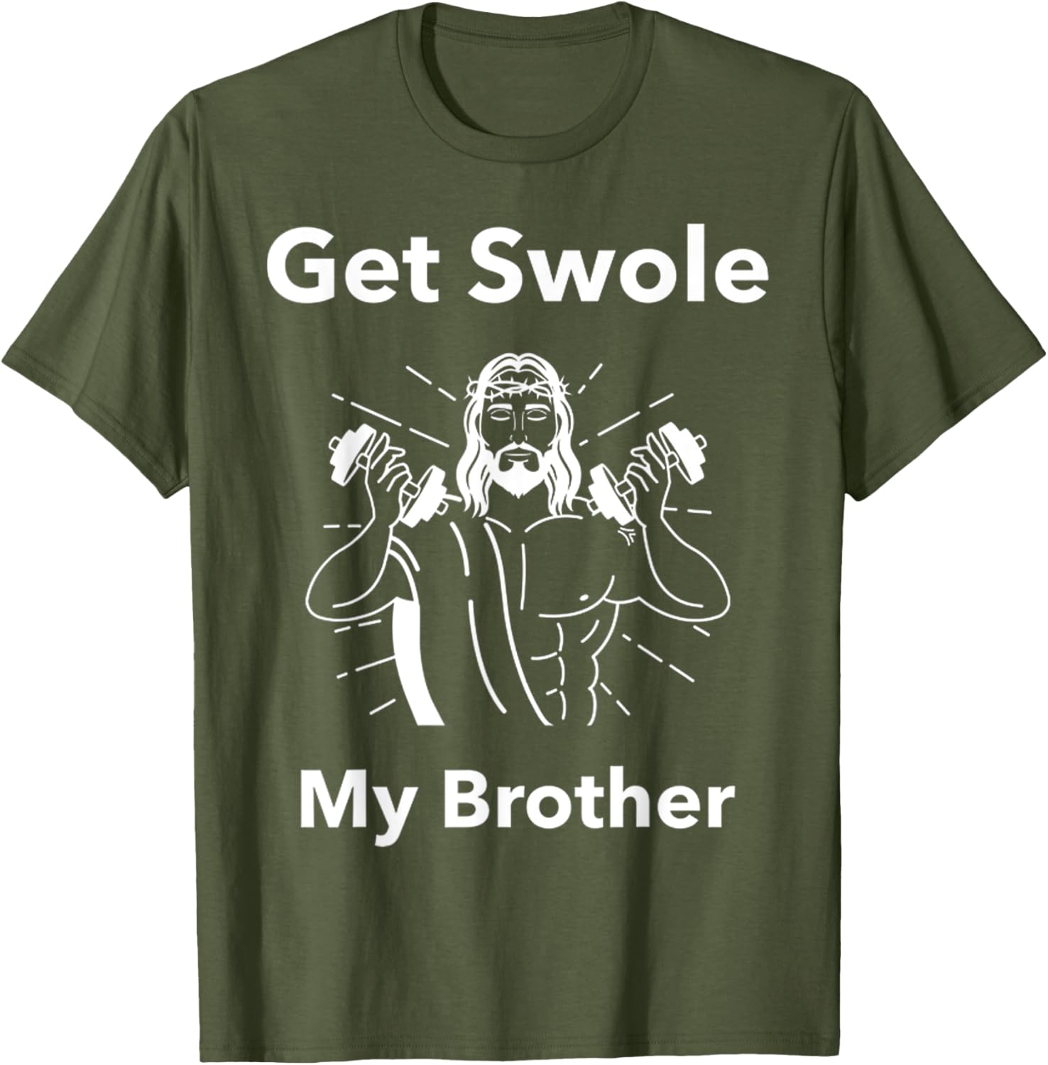 Get Swole My Brother Jesus Funny Gym T-Shirt for Fitness Lovers - 21