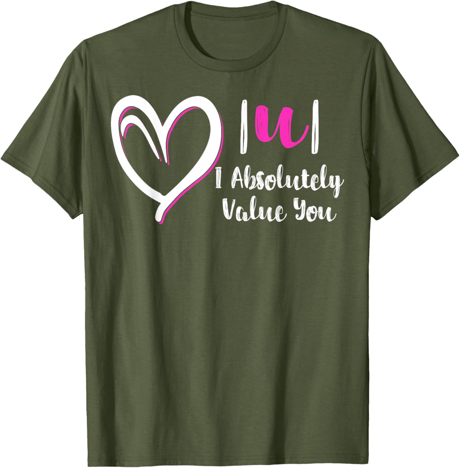 Funny Math Teacher Valentine's Day T-Shirt - I Absolutely Value You Gift - 1