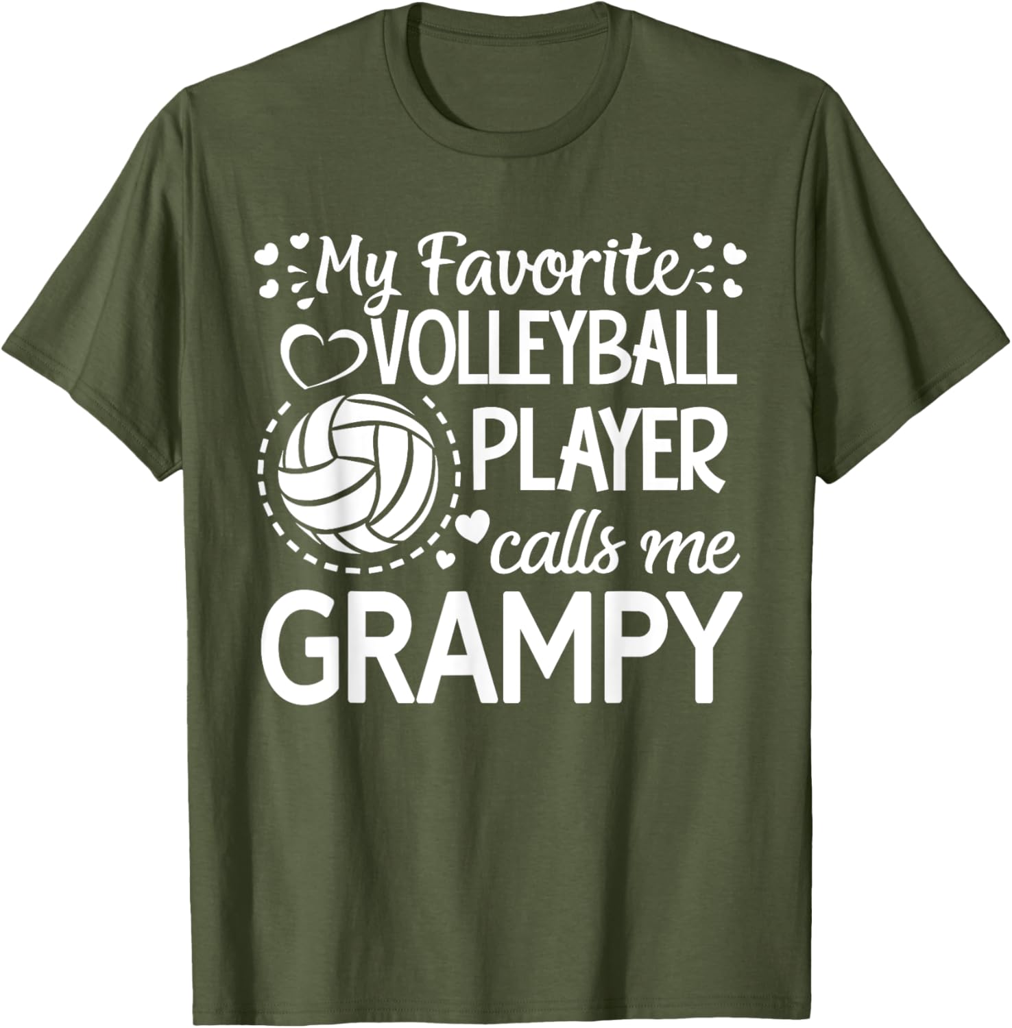 My Favorite Volleyball Player Calls Me Grampy T-Shirt for Proud Grandparents - 1
