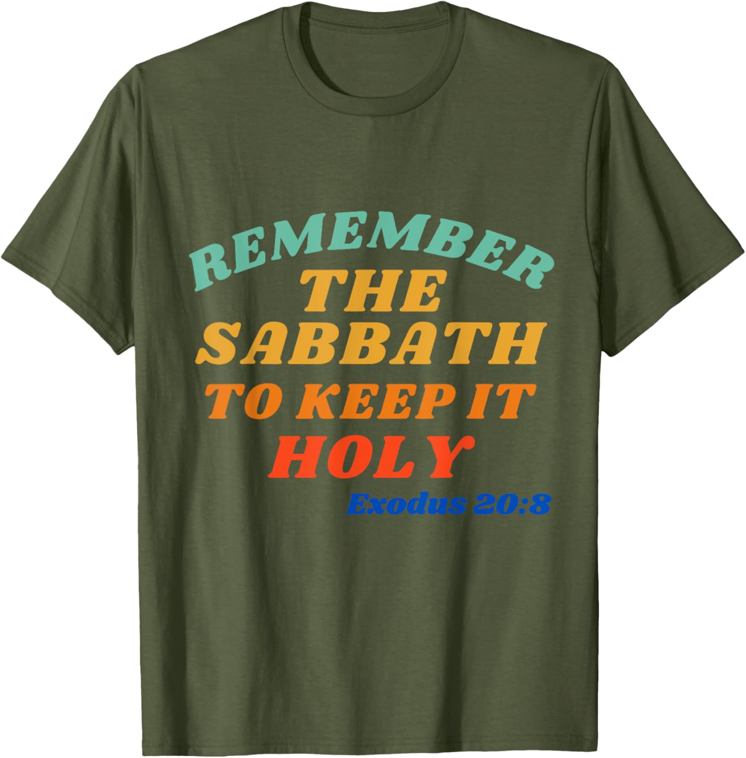 Exodus 20:8 Sabbath Reminder T-Shirt - Keep it Holy and Stylish - 9