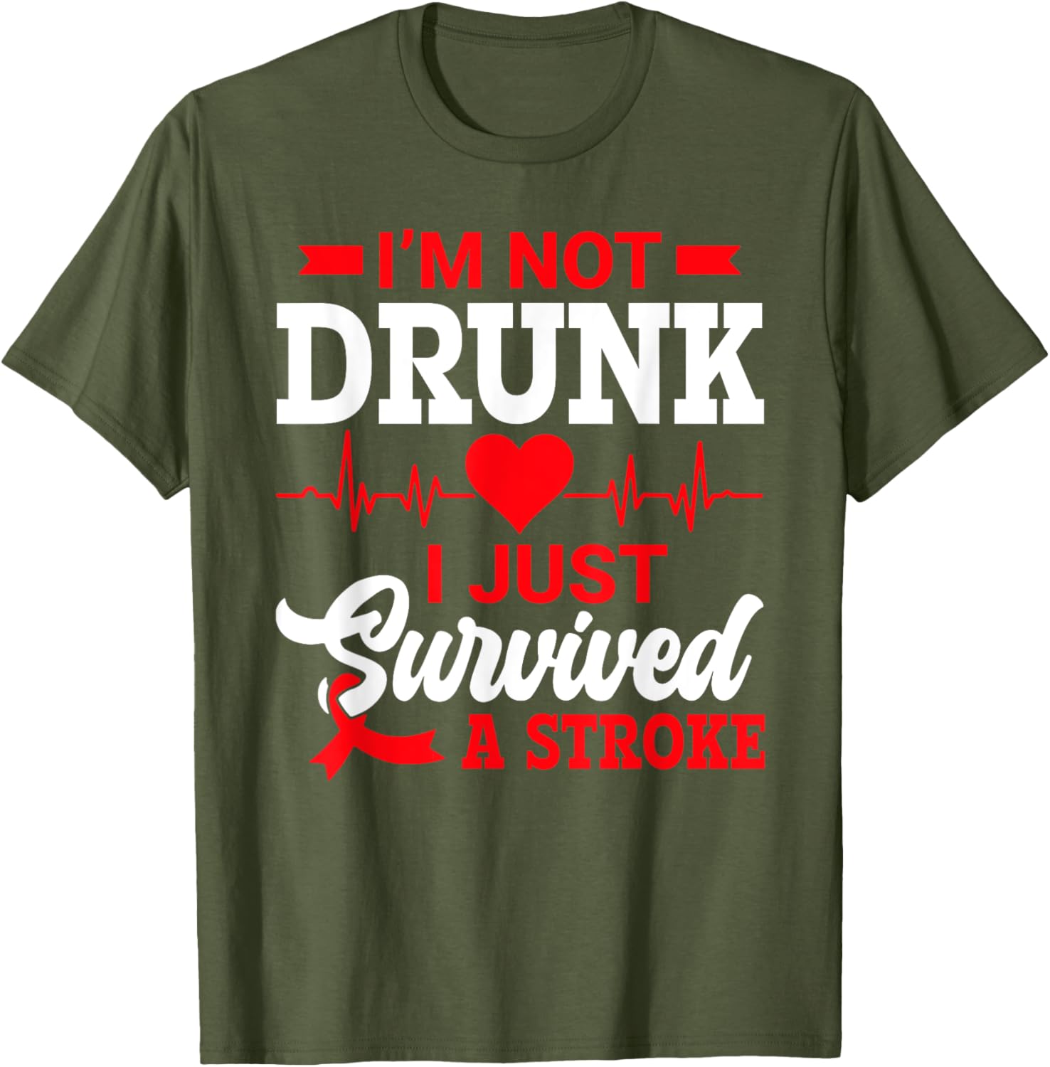 Humorous I'm Not Drunk T-Shirt for Stroke Survivors - Fun Gift Idea - 10