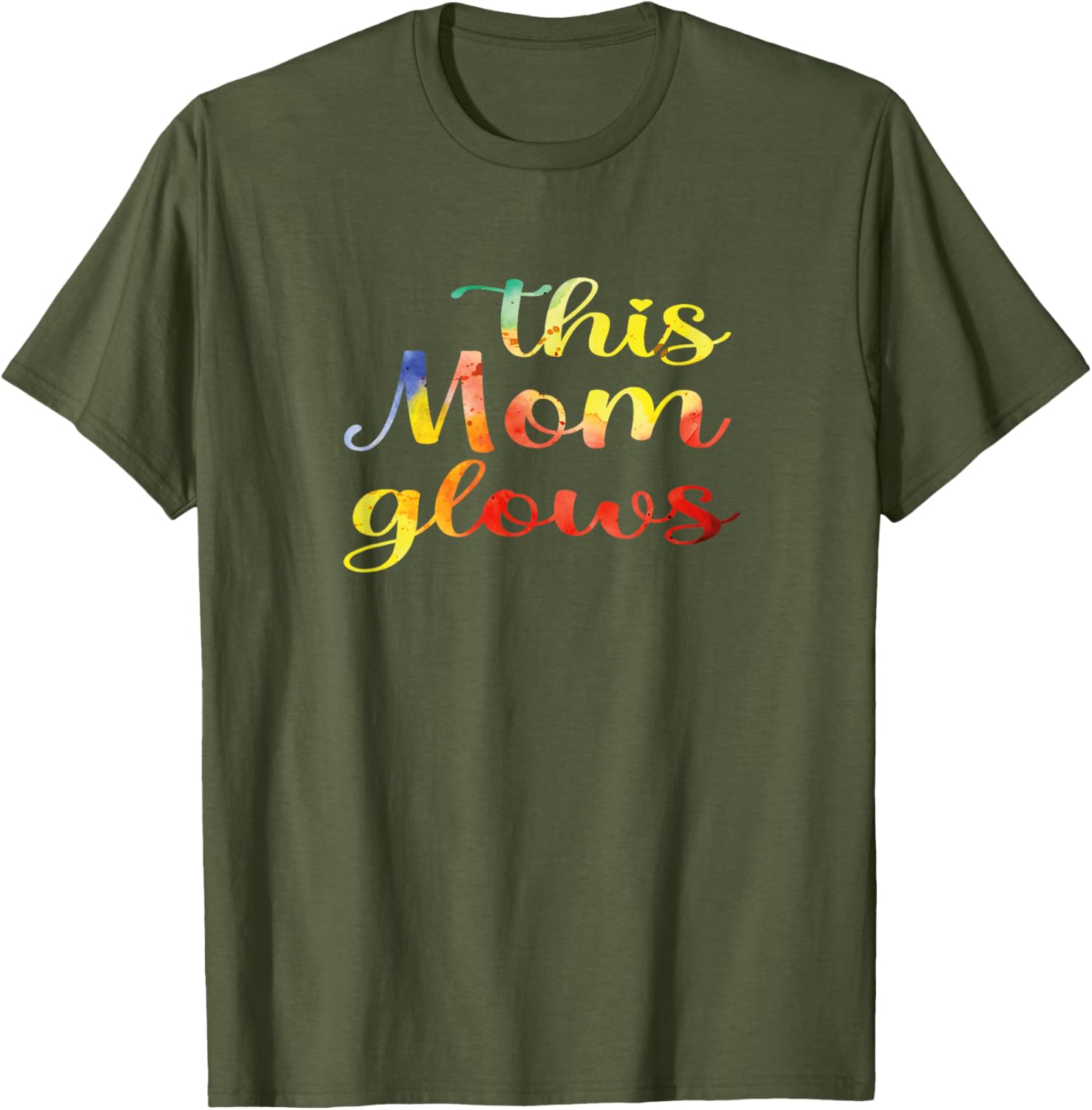 This Mom Glows 80s Tie-Dye Happy Mother's Day T-Shirt for Women - 7