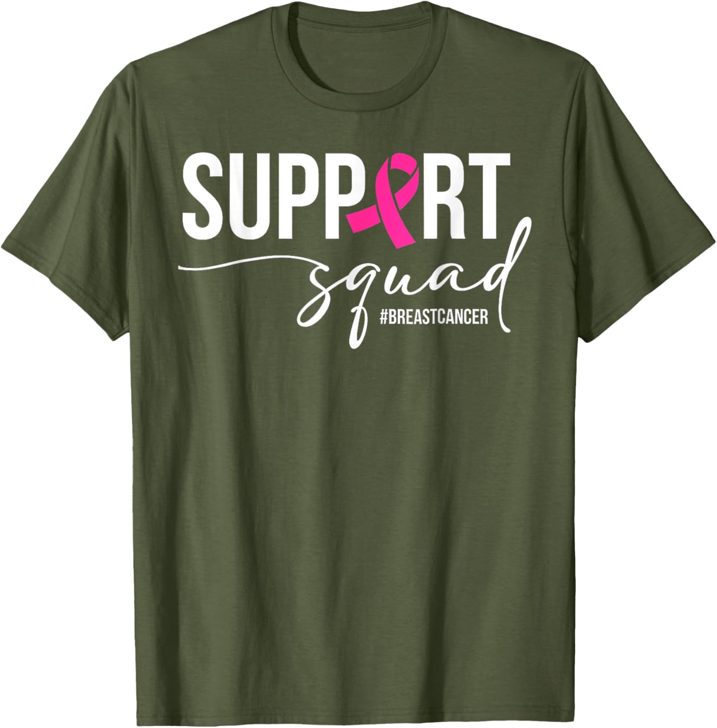 Breast Cancer Warrior Support Squad T-Shirt for Awareness and Empowerment - 25