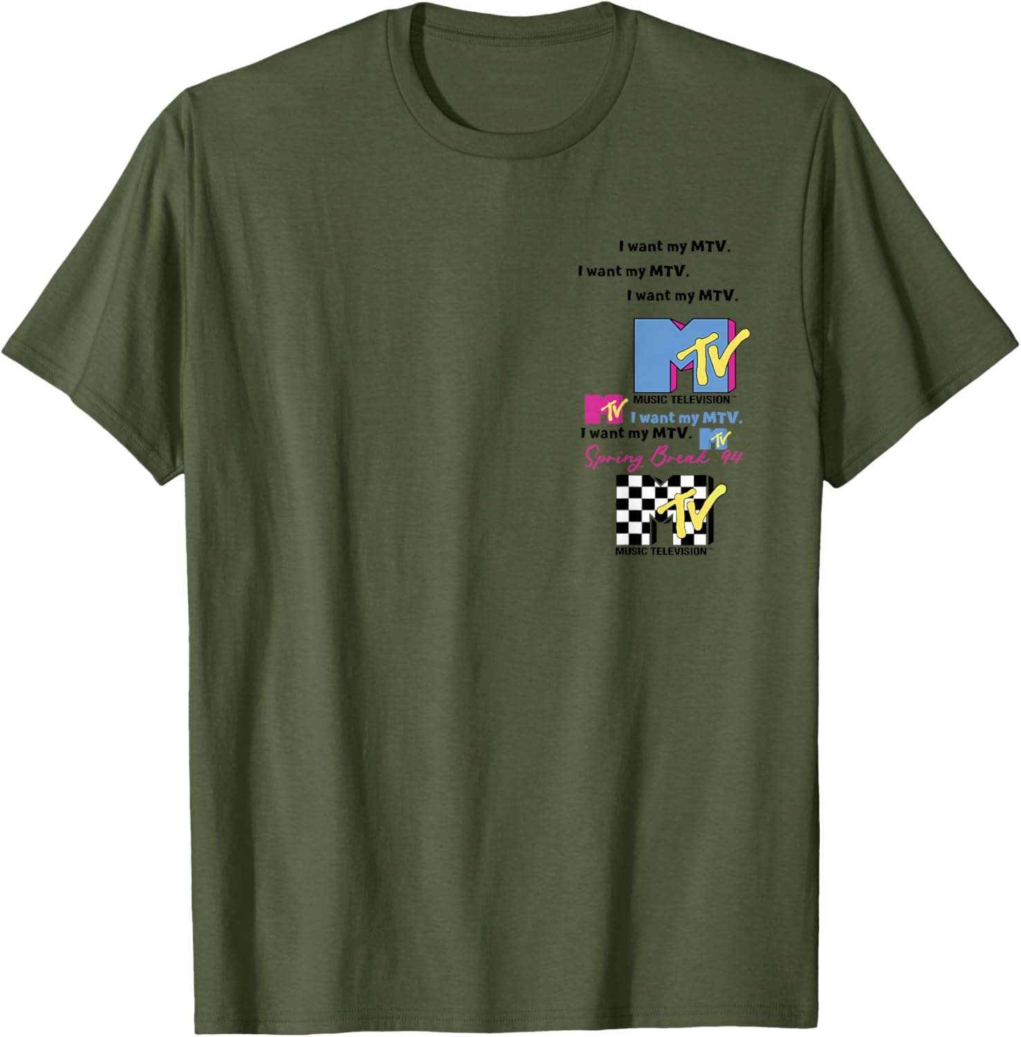 MTV Spring Break 94 Retro Pop Art Tee - Vintage Style Graphic T-Shirt - 1