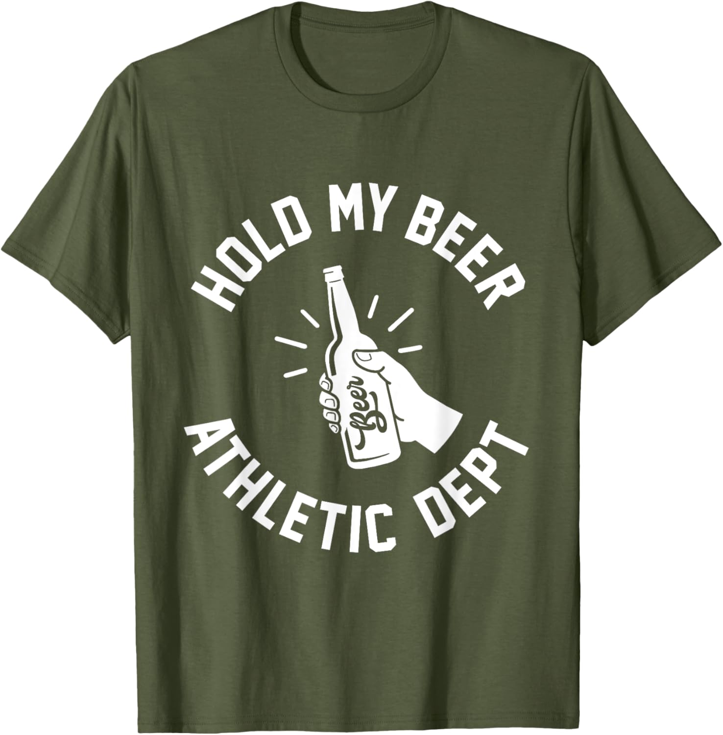 Hold My Beer Athletic Dept T-Shirt Fun Graphic Tee for Casual Wear - 5