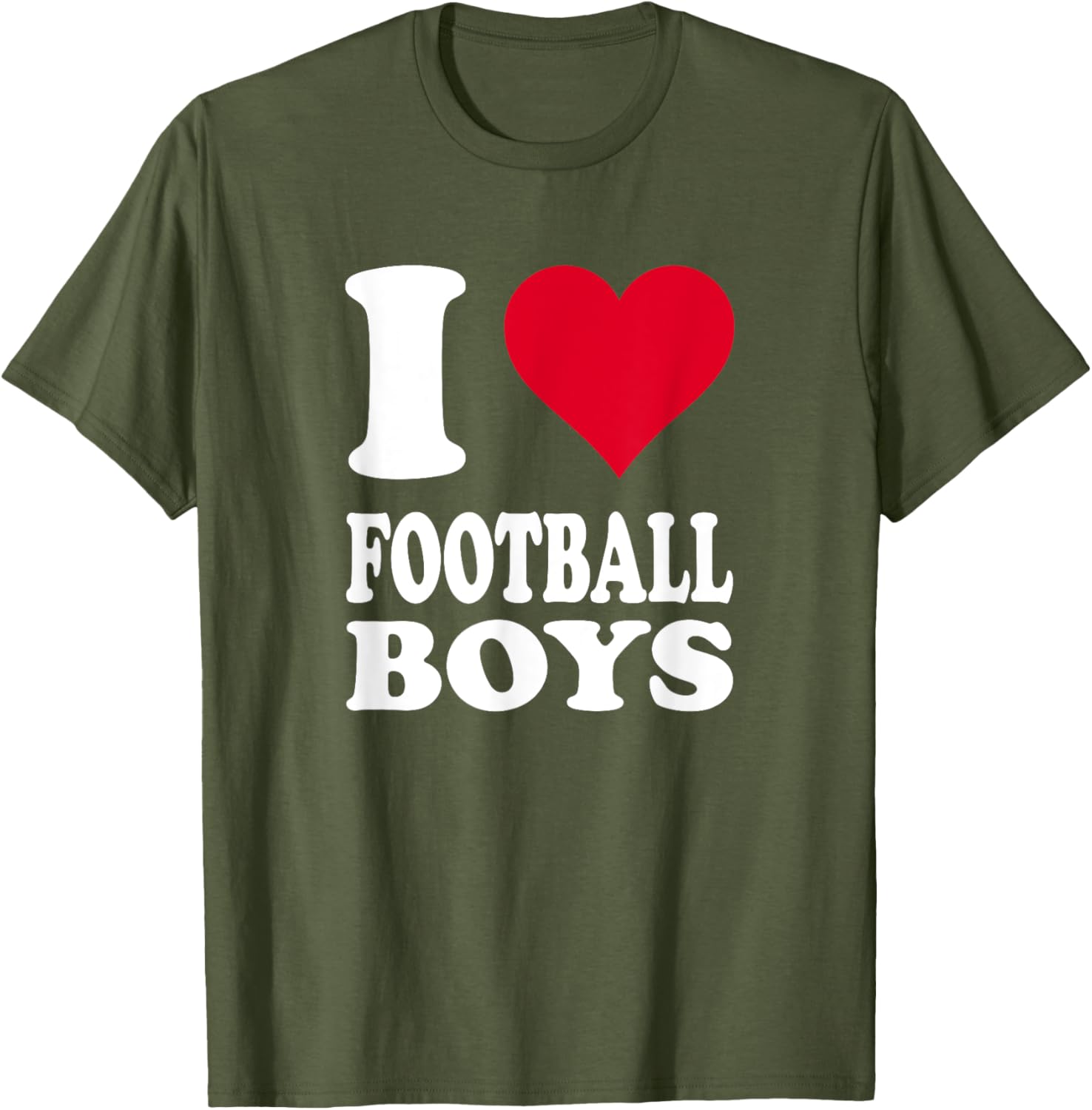 Red Heart I Love Football Boys T-Shirt Perfect for Young Fans - 5