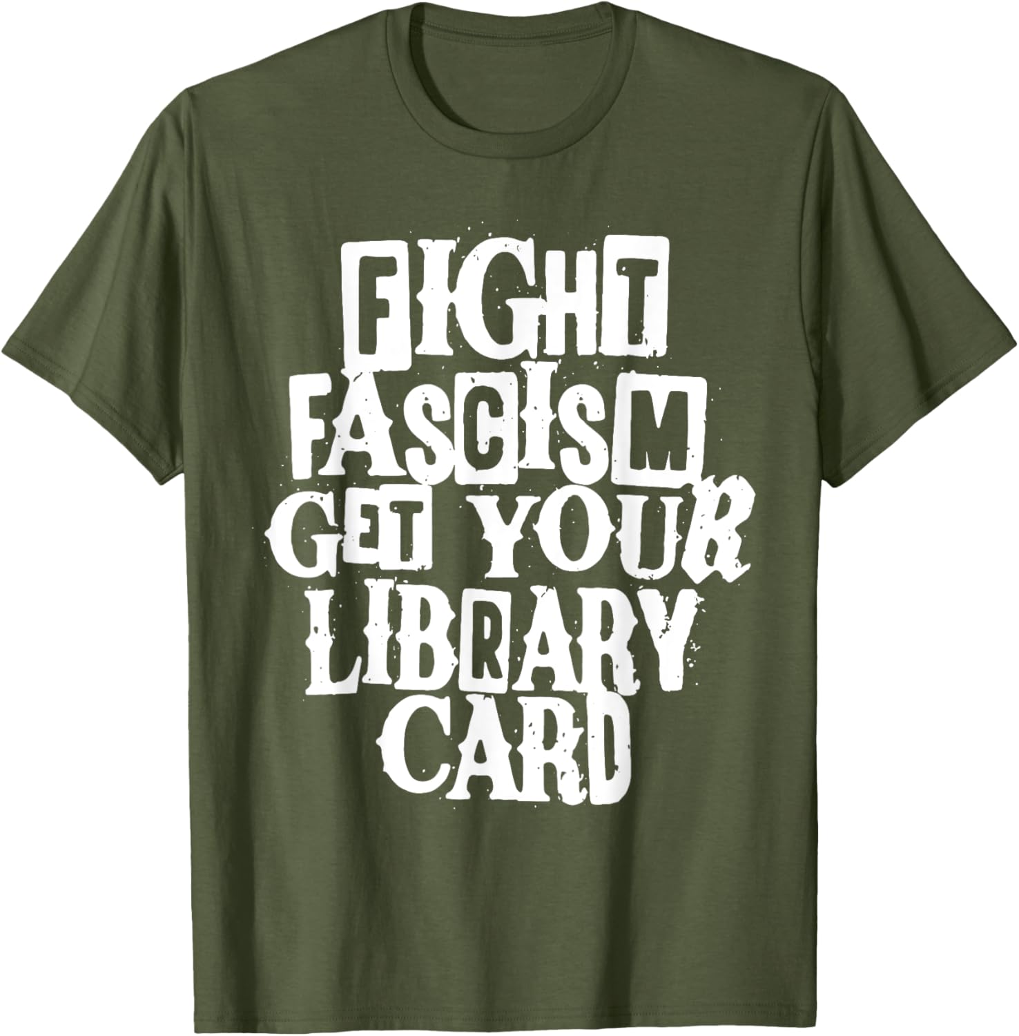 Fight Fascism Get Your Library Card T-Shirt for Book Lovers and Activists - 12