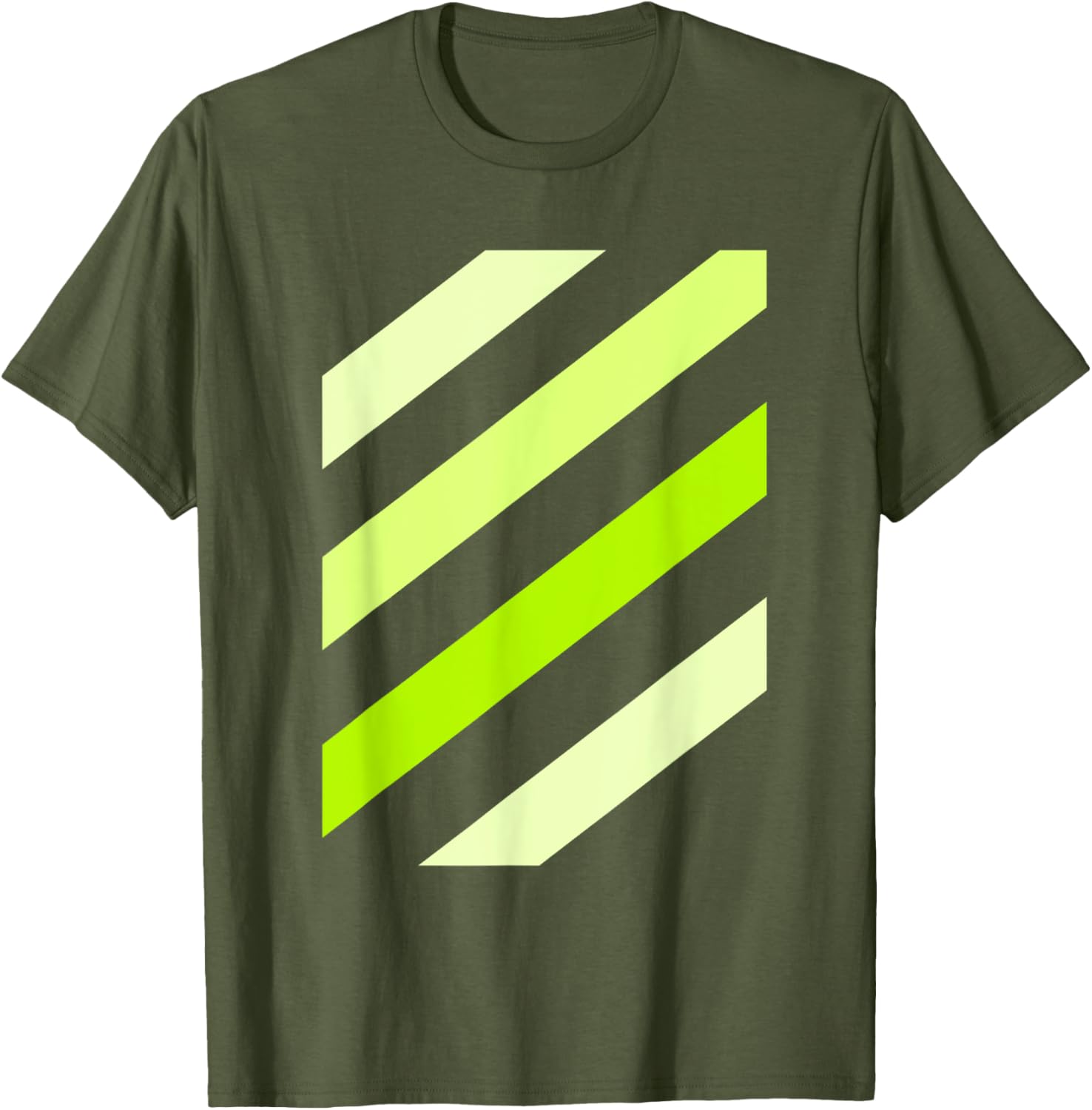 Stylish Green Stripe Graphic T-Shirt for Trendy Casual Wear - 11