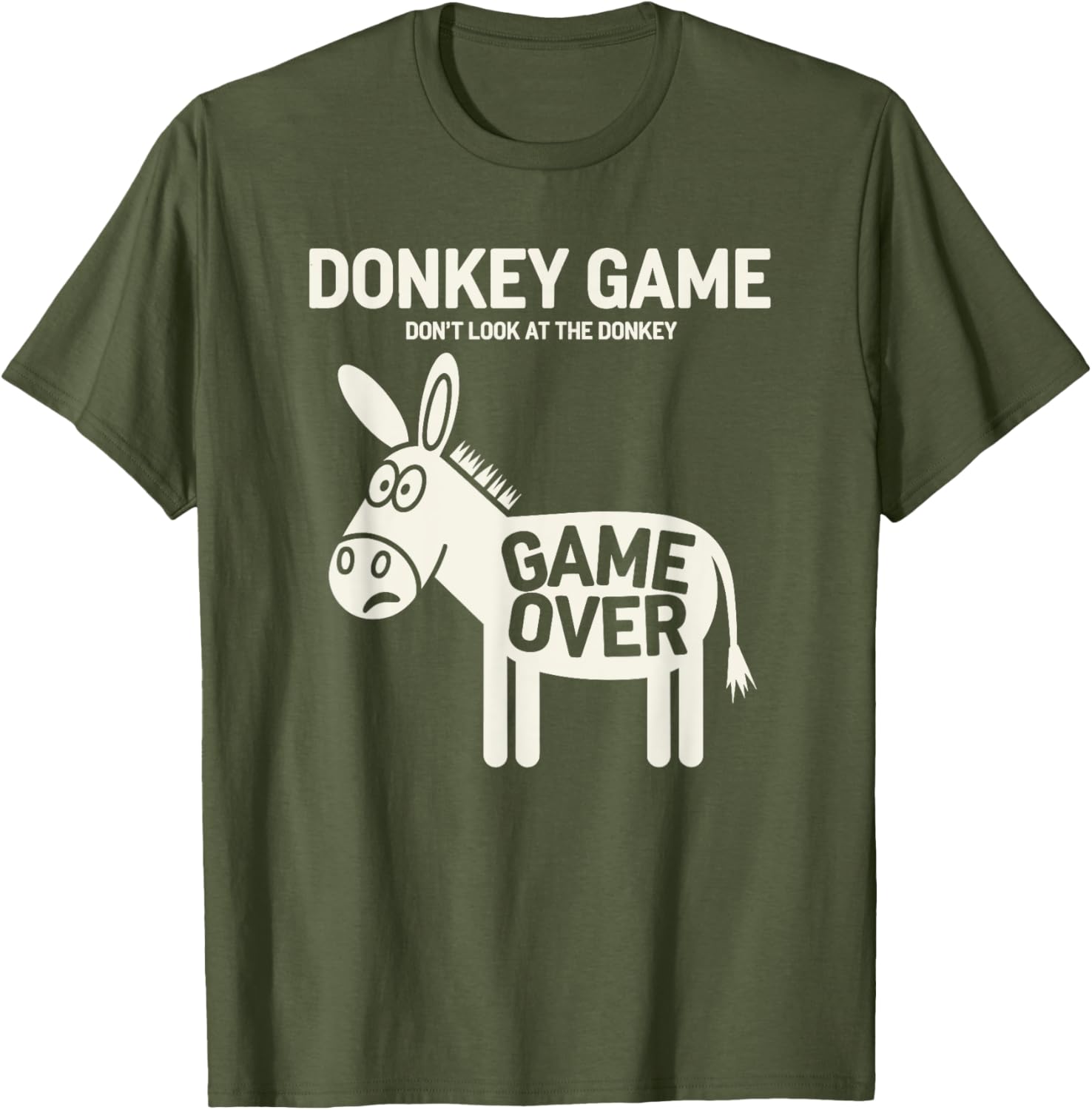 Funny Donkey Game T-Shirt Don't Look At The Donkey Humor Clothing - 8