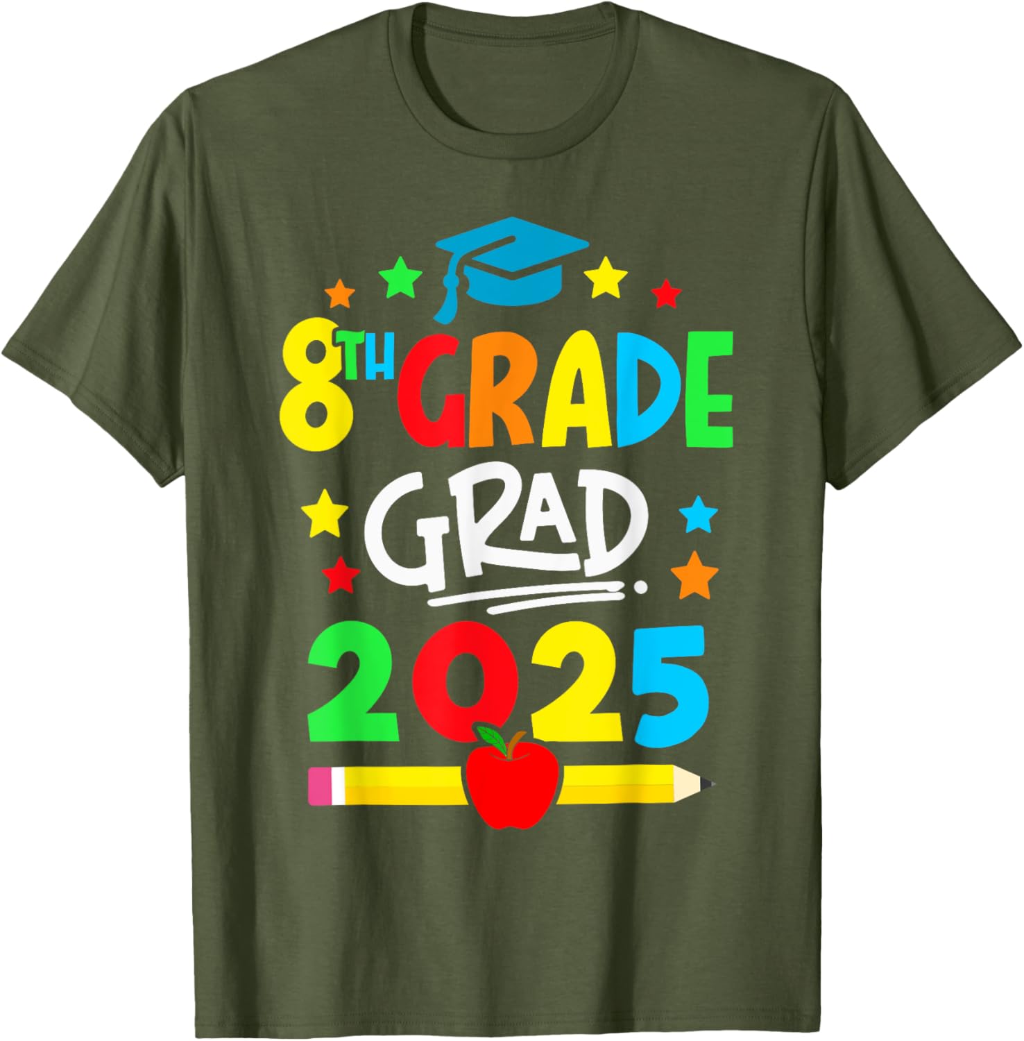 Eighth Grade Grad 2025 T-Shirt for Middle School Graduates - 4