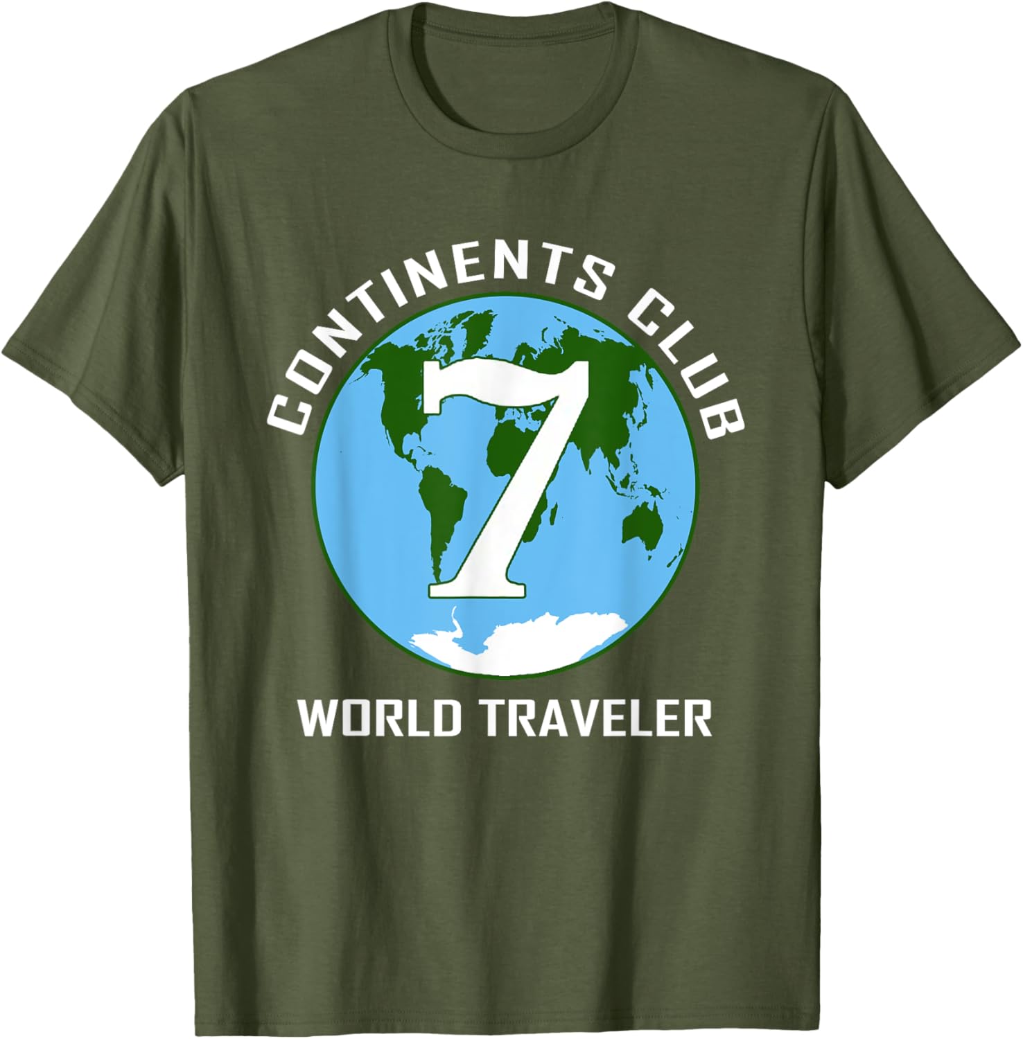 7 Continents World Traveler Club Double-Sided T-Shirt for Adventurers - 15