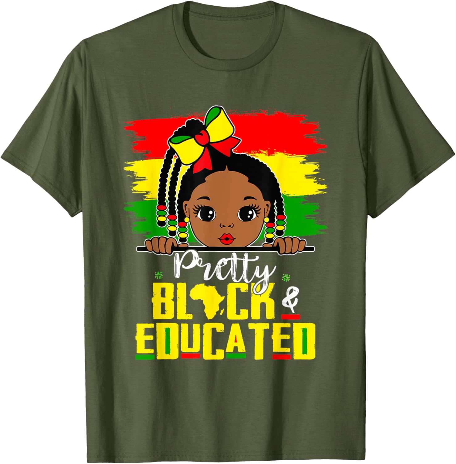 Pretty Black Educated Girls African History T-Shirt for Kids - 15