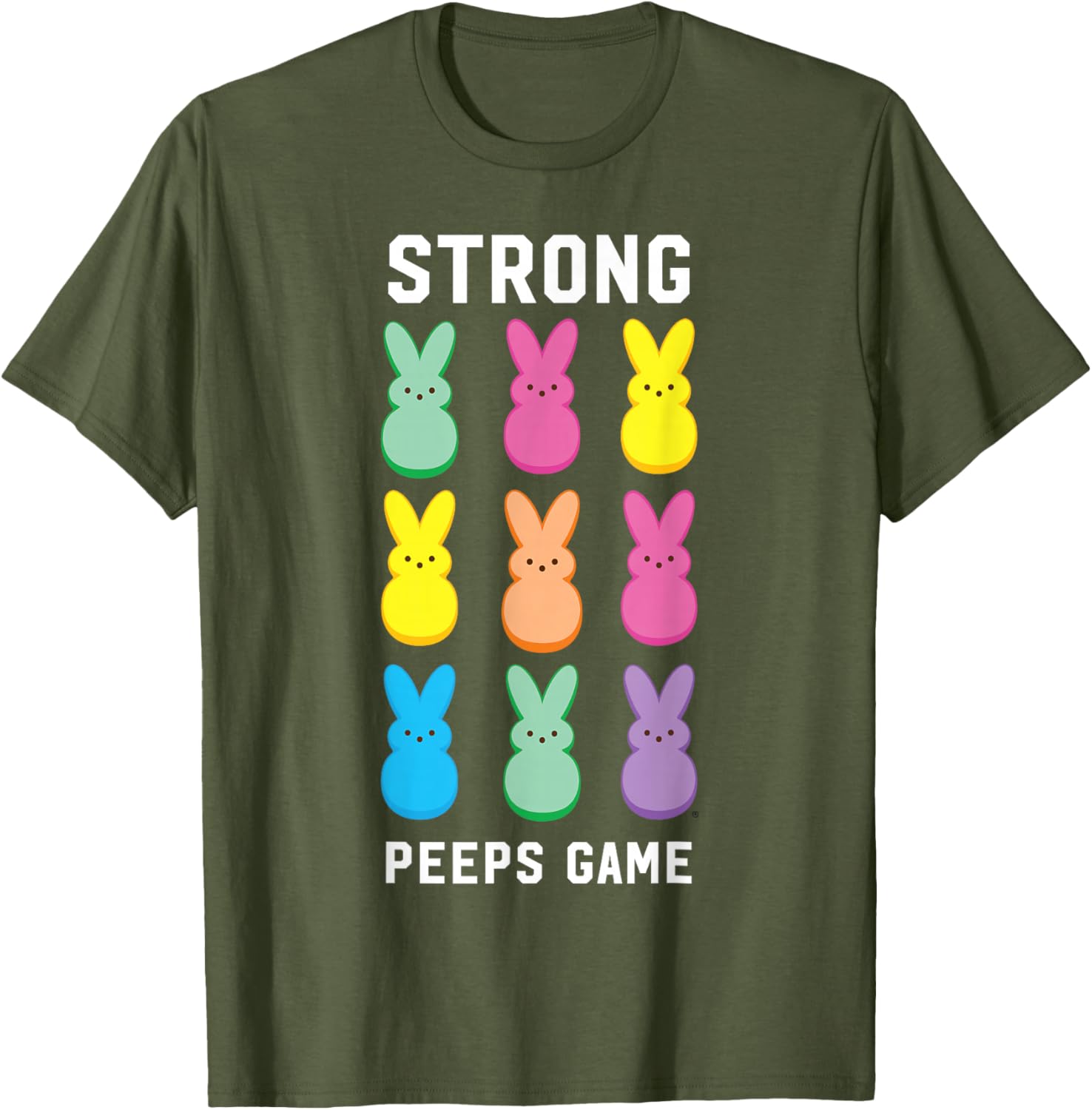 Strong Peeps Game Classic Bunnies T-Shirt for Easter Celebration Fun - 13