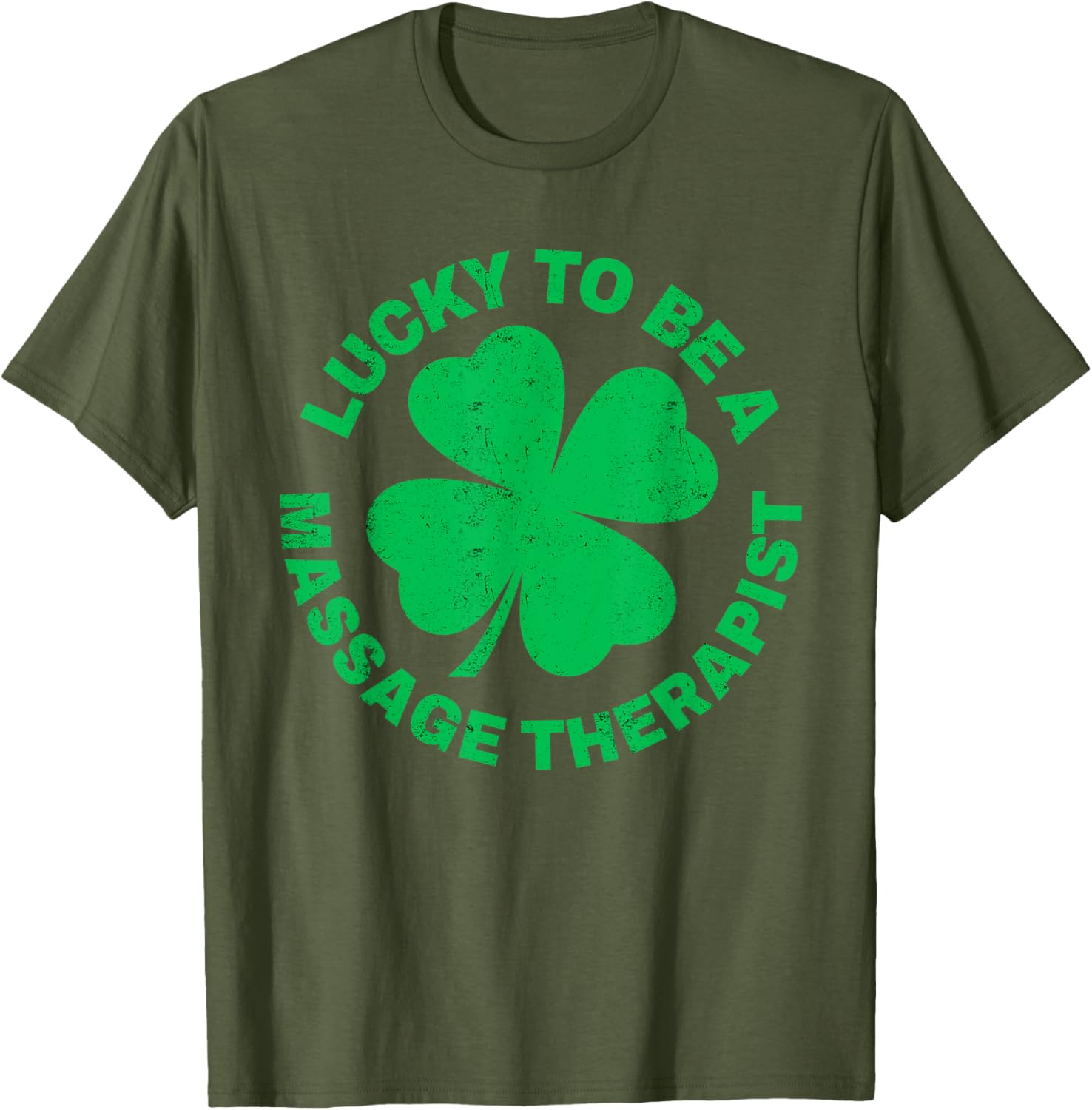 Lucky to Be a Massage Therapist St Patrick's Day T-Shirt for Therapists - 28