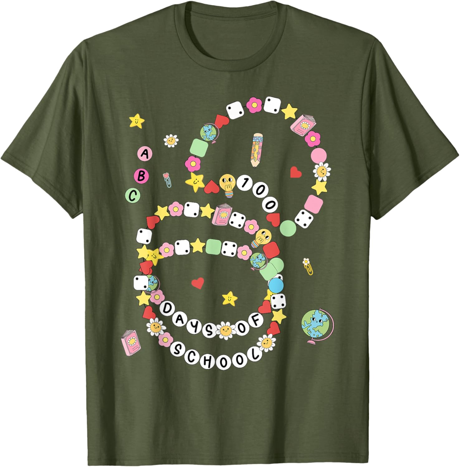 100 Days of School Bracelet and T-Shirt for Kids - Fun 100th Day Celebration - 14