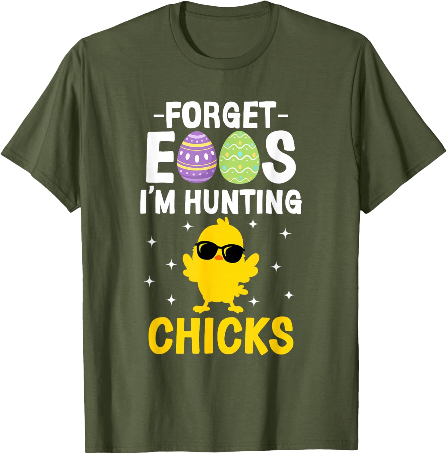 Funny Easter T-Shirt for Boys - Forget Eggs I'm Hunting Chicks Apparel - 14