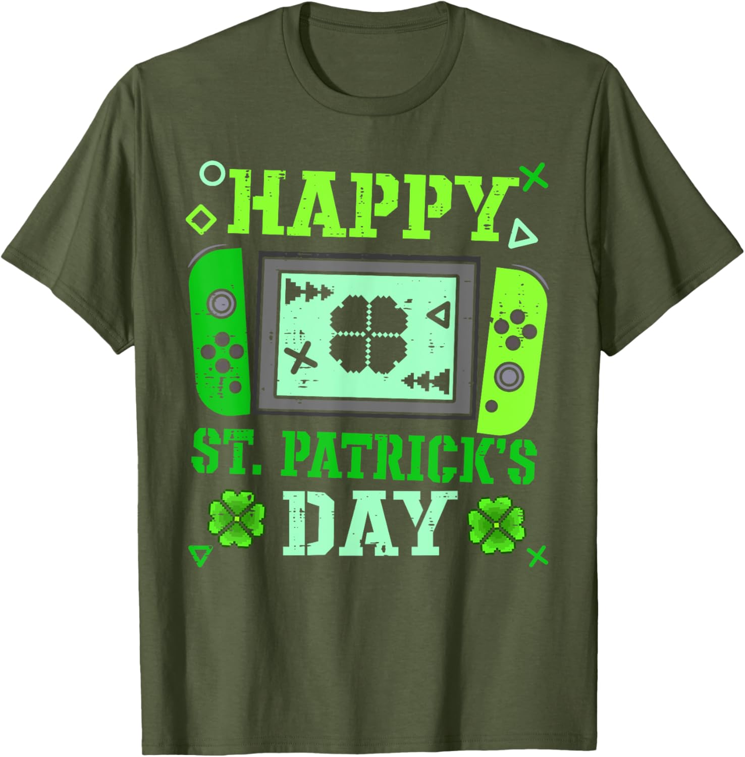 Happy St Patrick's Day Lucky Gamer T-Shirt for Boys and Men - 5