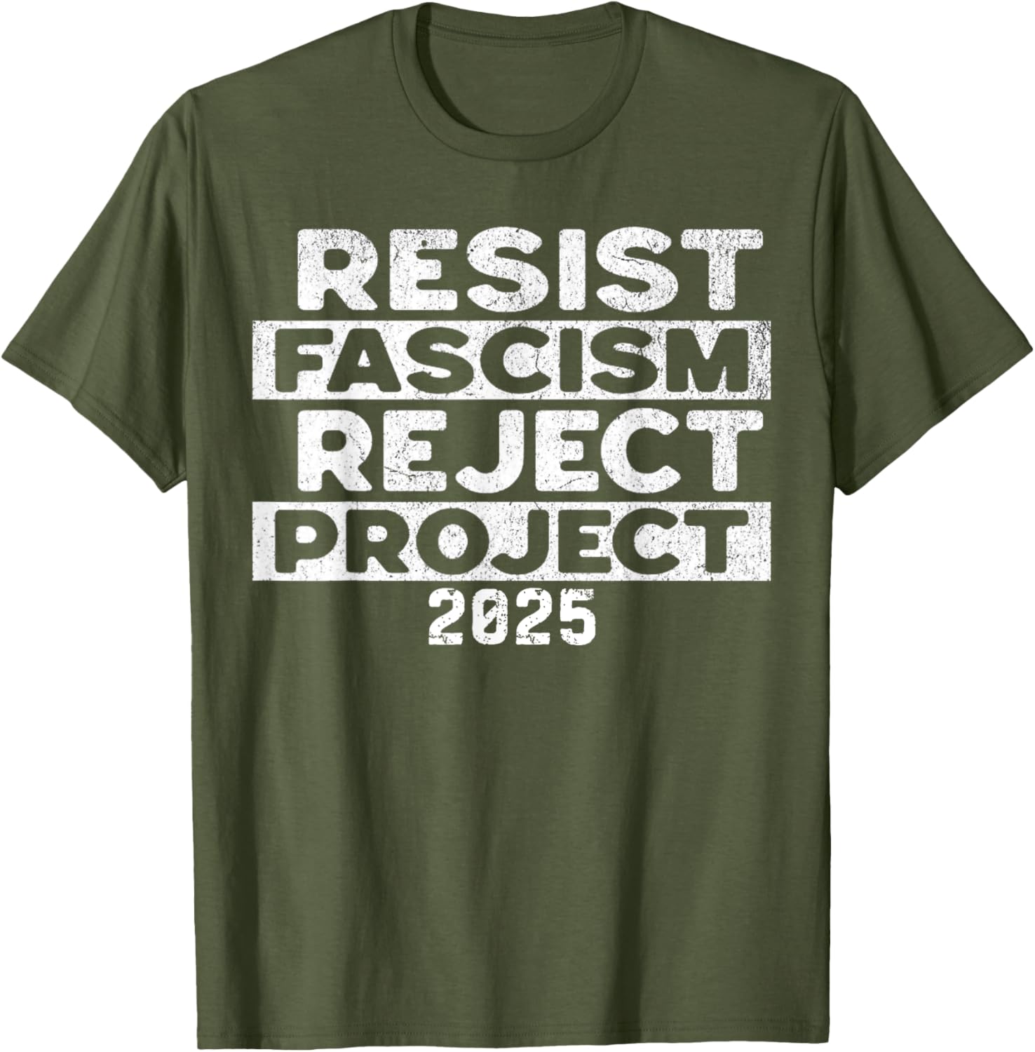 Resist Fascism Reject Project 2025 T-Shirt - Powerful Statement Apparel - 14
