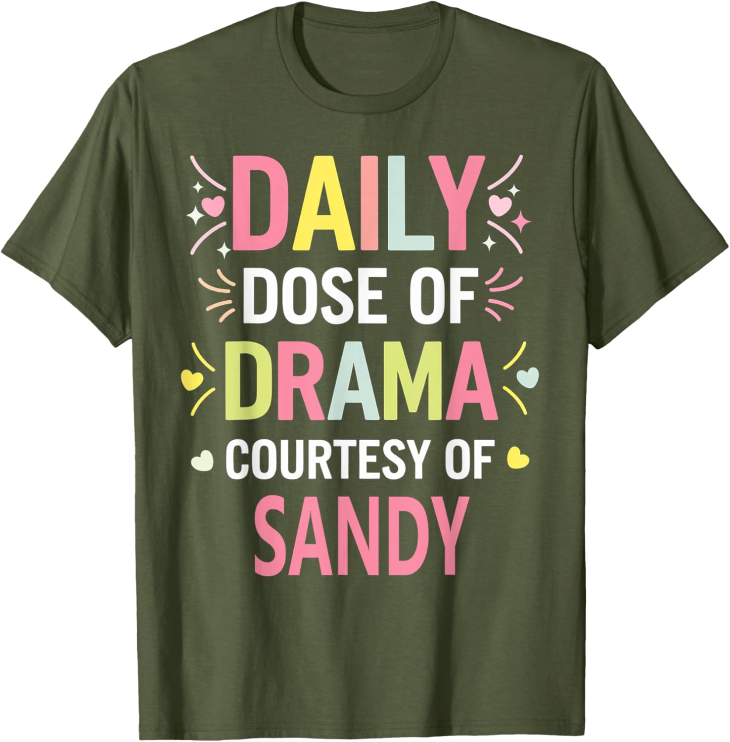 Funny Cute Personalized SANDY Name T-Shirt for Unique Style - 12