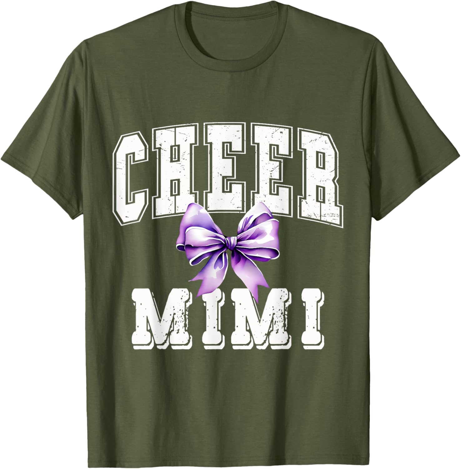 Cheer MIMI Coquette Purple Bow Cheerleader T-Shirt for Stylish Fans - 13