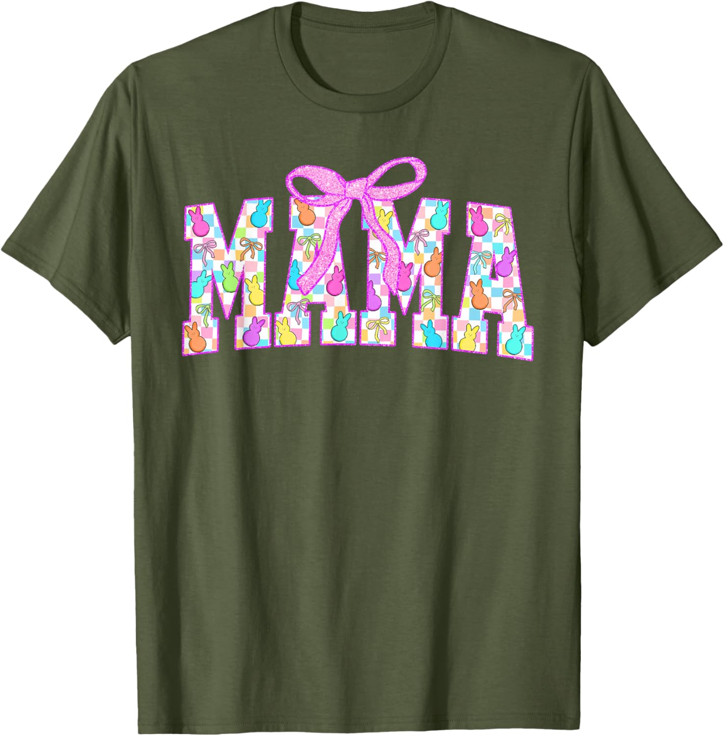Mama Coquette Happy Easter Bunny T-Shirt for Spring Egg Hunts - 11
