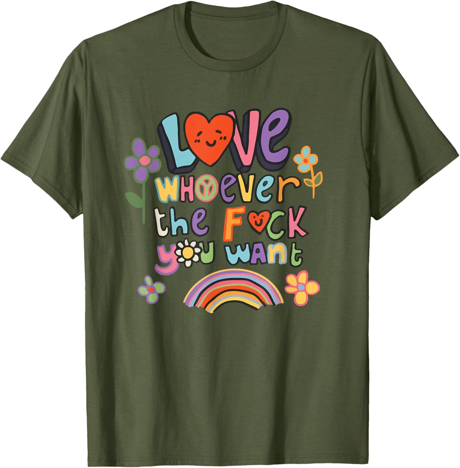 Love Whoever You Want LGBTQ Rainbow Pride Month T-Shirt for All - 5