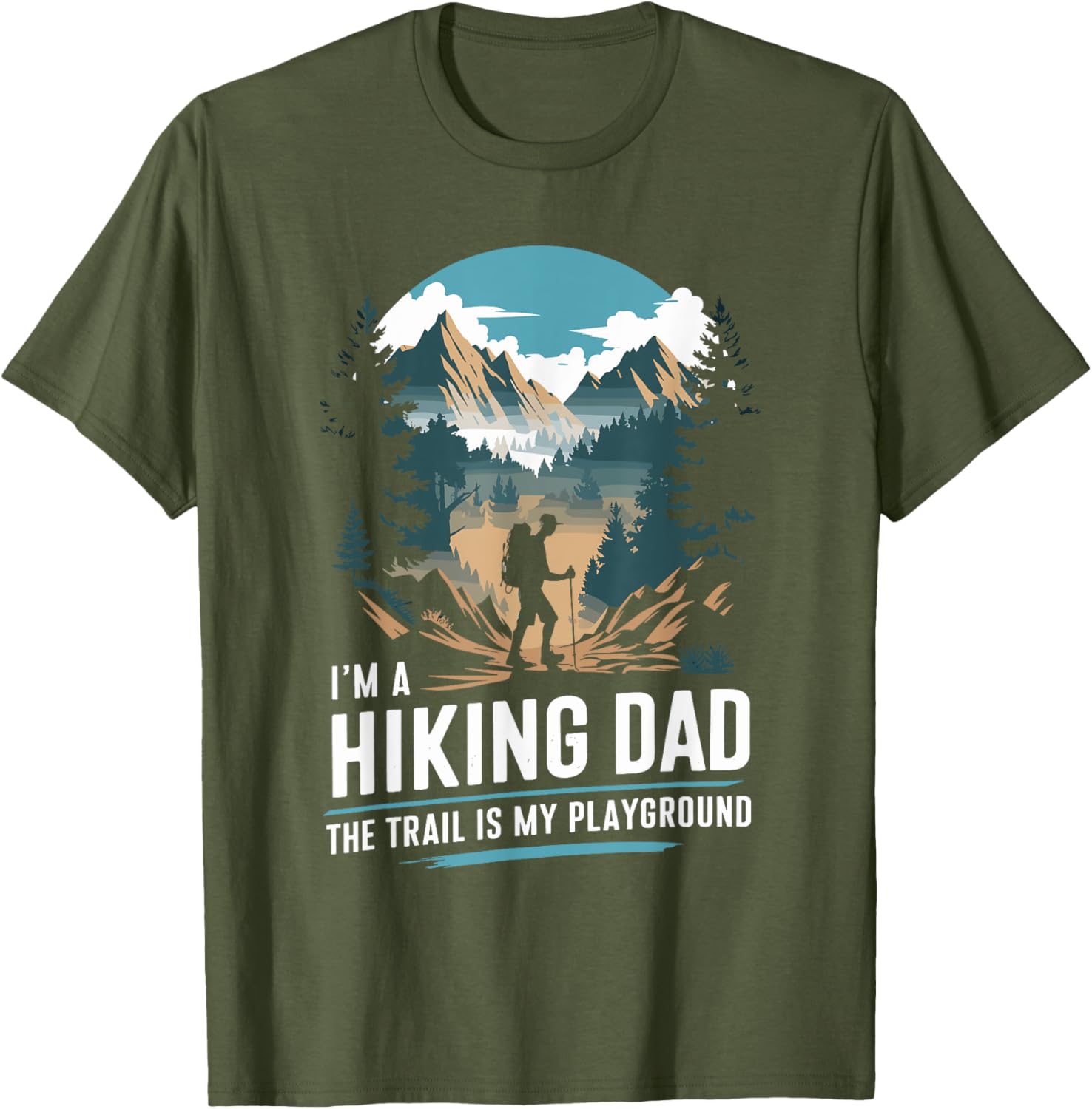 Hiking Dad Trekking T-Shirt for Outdoor Mountain Adventures - 23