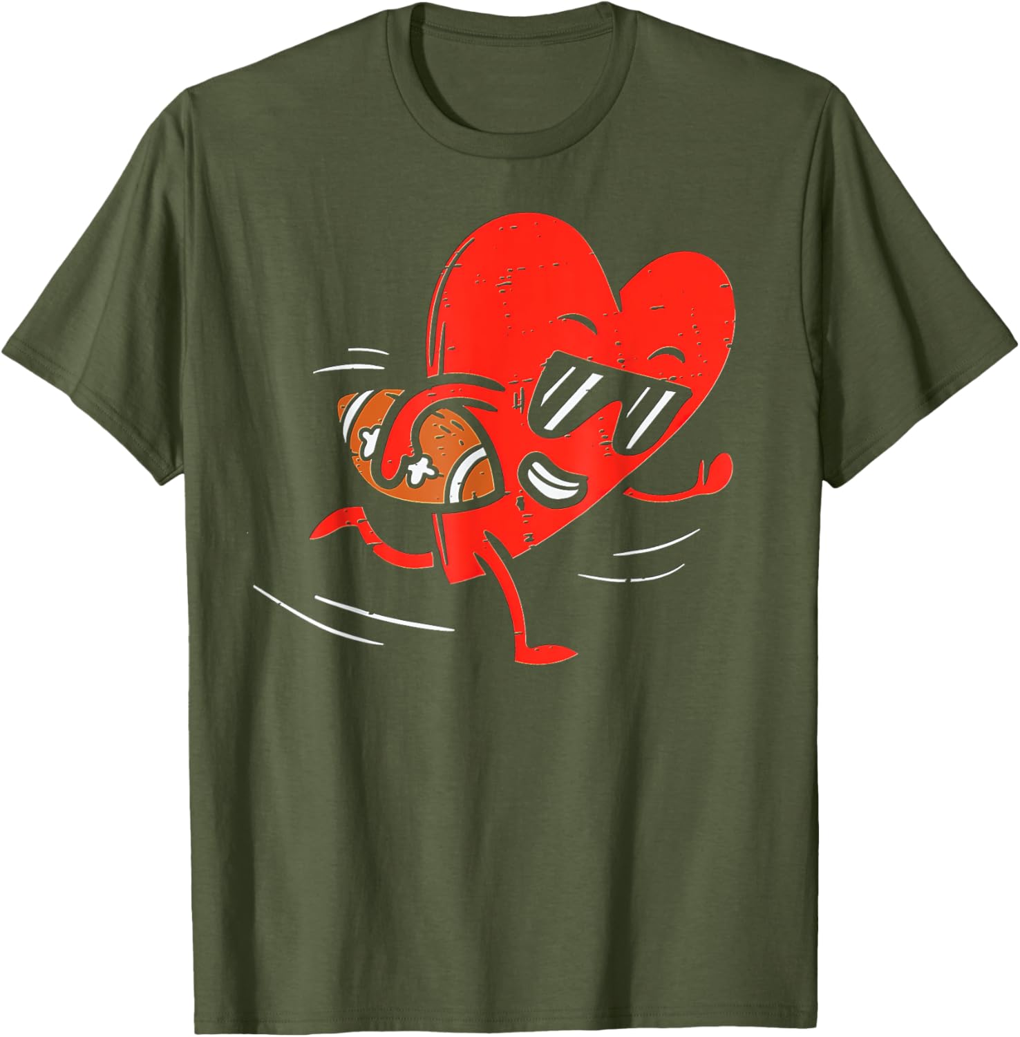 Heart Football Valentines Day T-Shirt for Boys - Perfect Sports Gift - 3