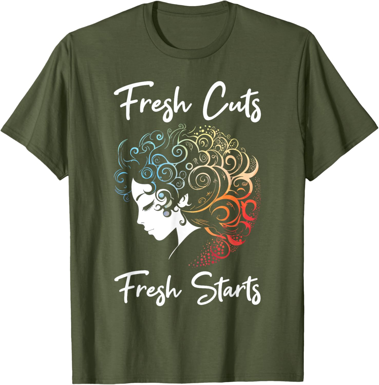 Stylish Hair Stylist Fresh Cuts T-Shirt for Barbers and Salon Professionals - 3