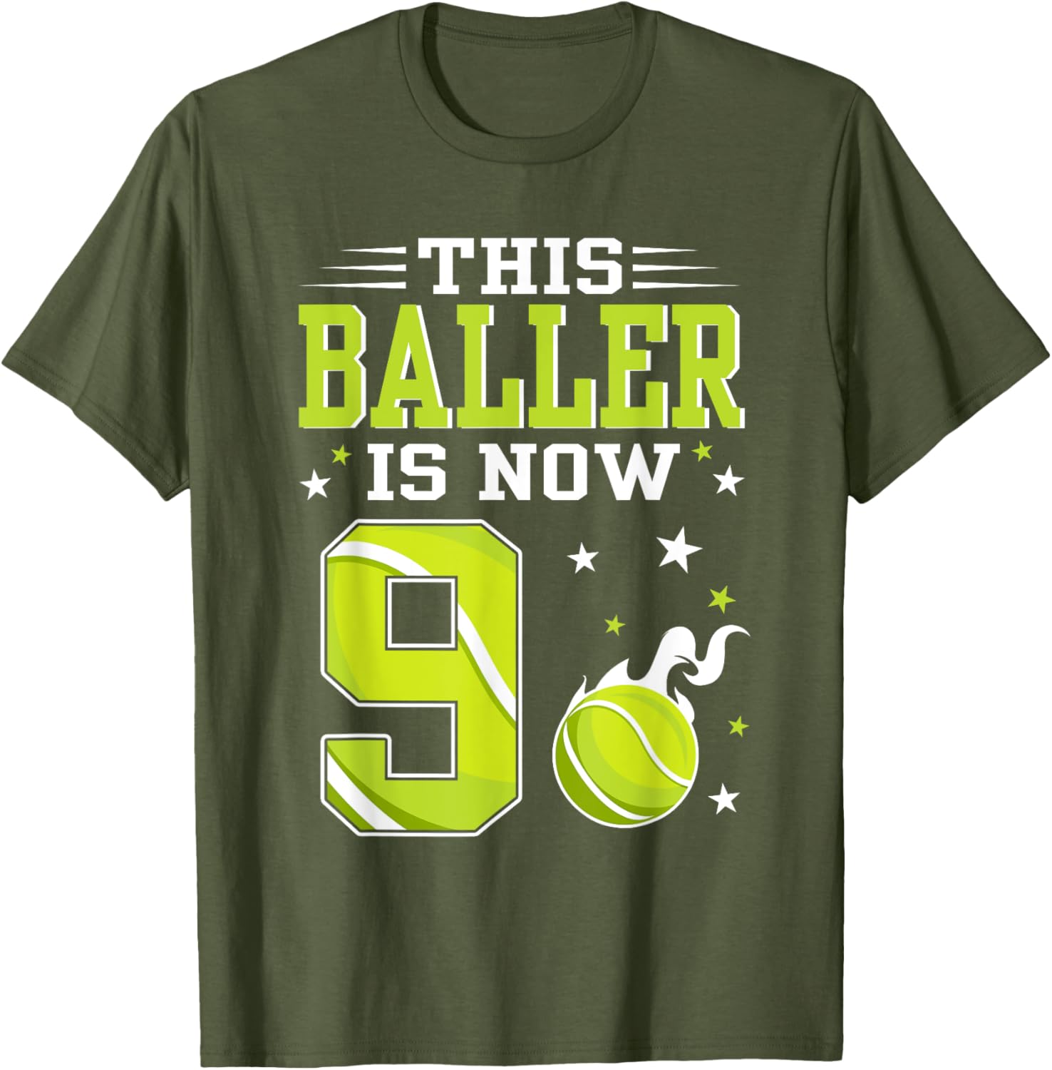 9 Year Old Birthday Tennis Themed T-Shirt for Kids – Perfect Gift! - 7