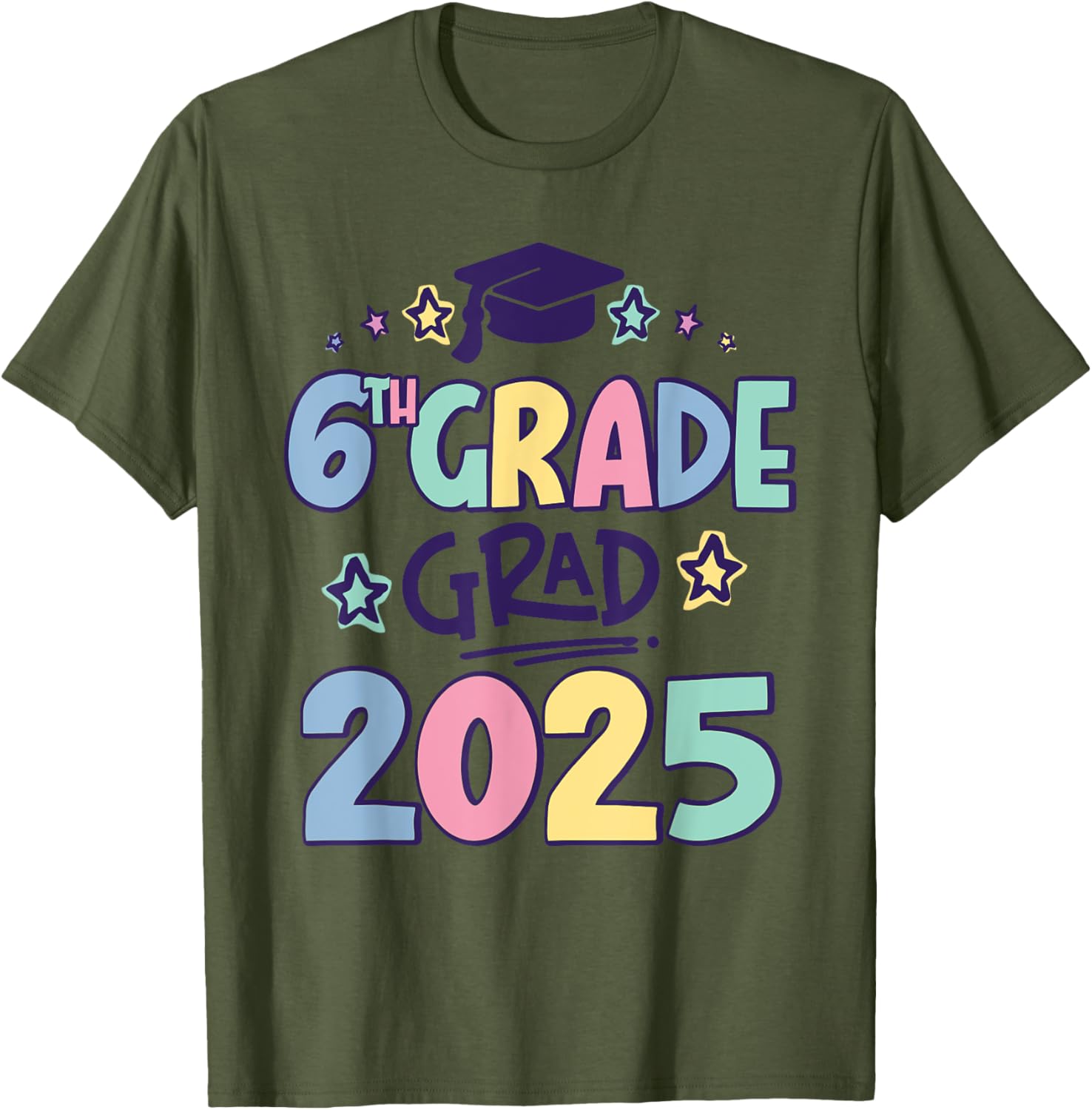 Sixth Grade 2025 Grad T-Shirt for Proud Elementary School Graduates - 1