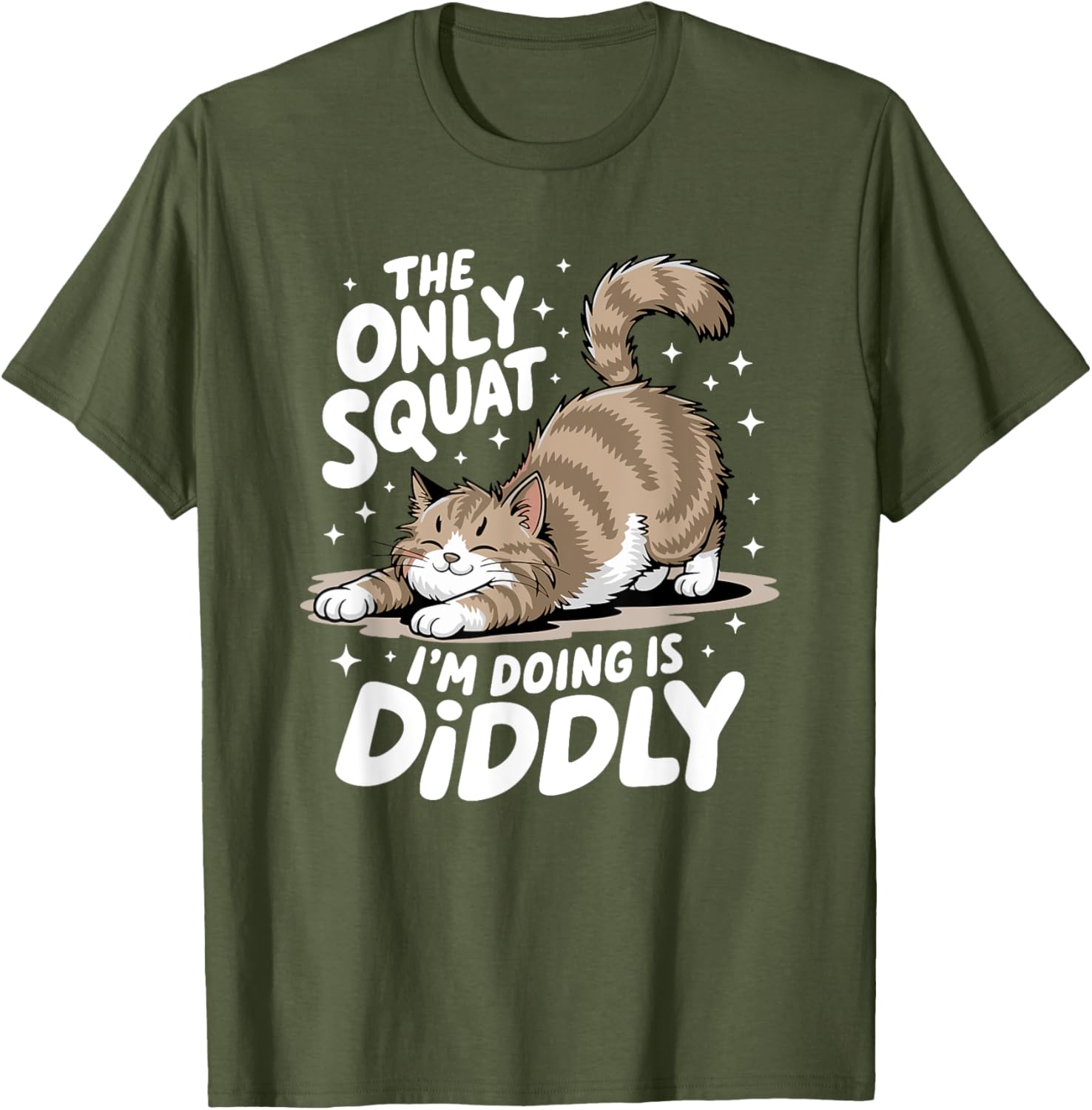 Funny Diddly Squat Cat T-Shirt for Men and Women - Perfect Gift for Cat Lovers - 8
