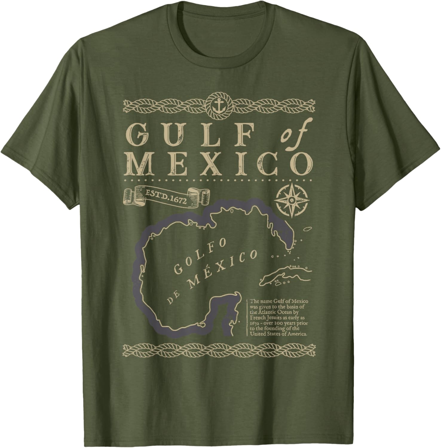 Vintage Gulf of Mexico T-Shirt Since 1672 for Beach Lovers - 7
