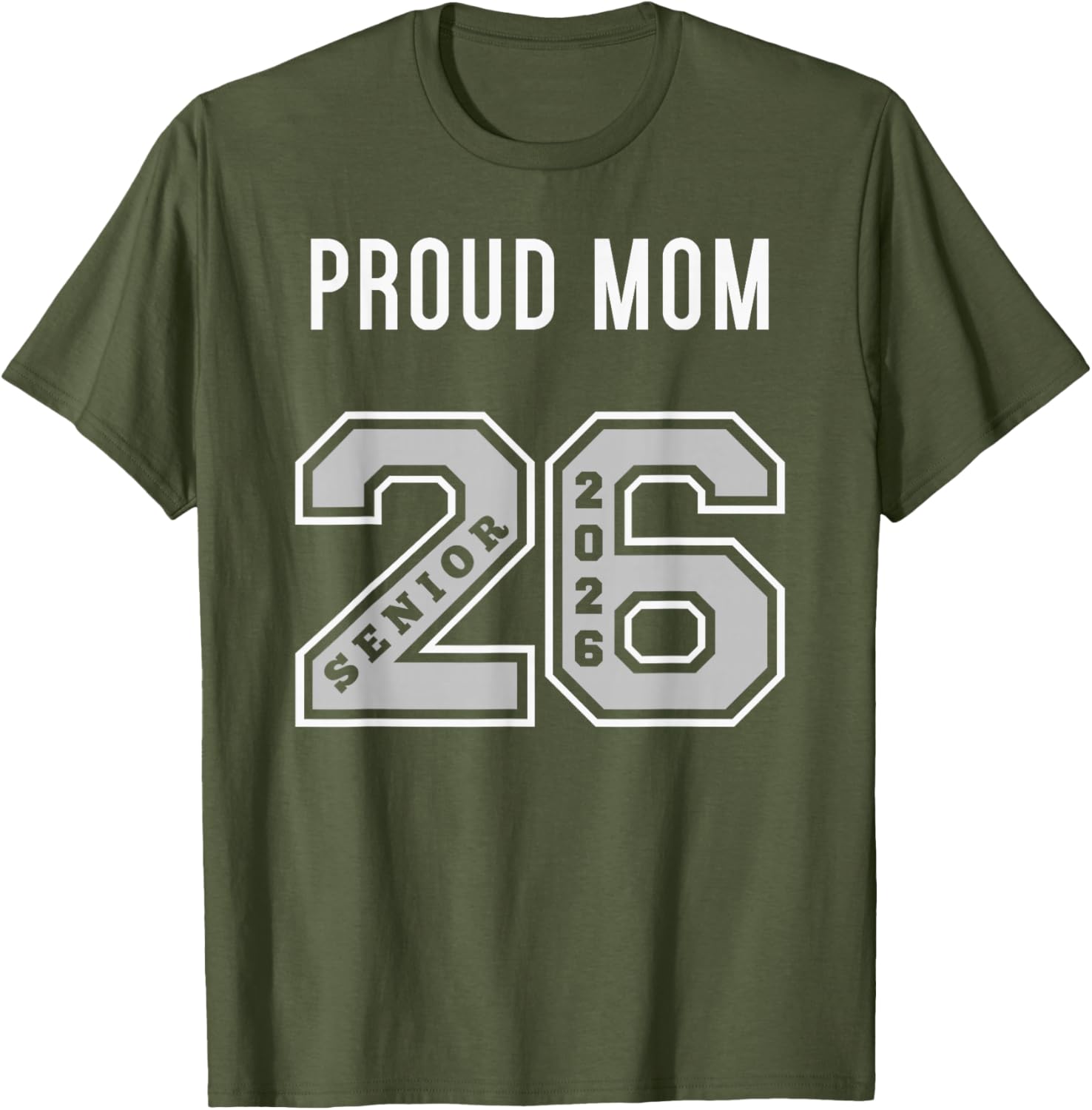 Proud Mom of 2026 Senior T-Shirt - Class of 26 Jersey for Moms - 15