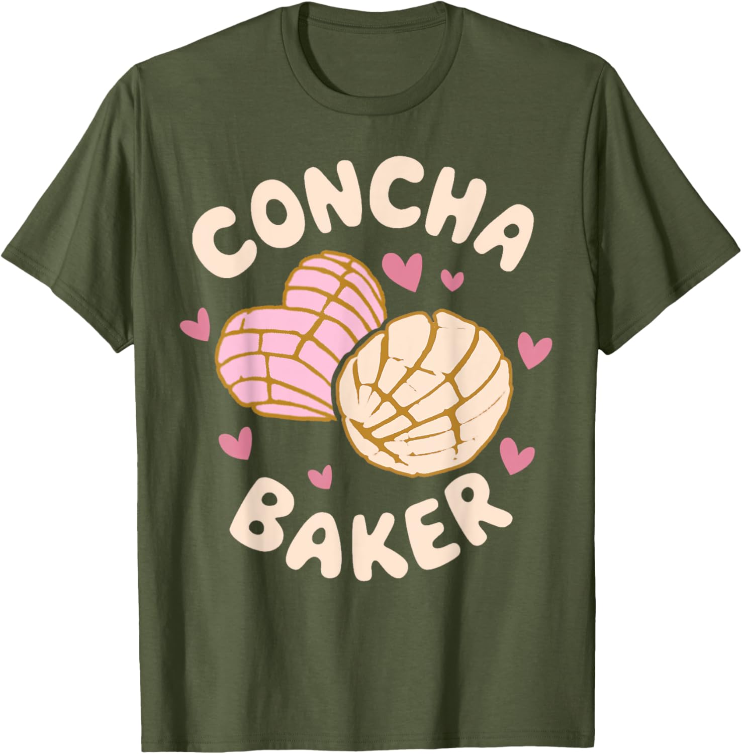Latina Concha Baker T-Shirt for Lovers of Mexican Baked Pastries - 15