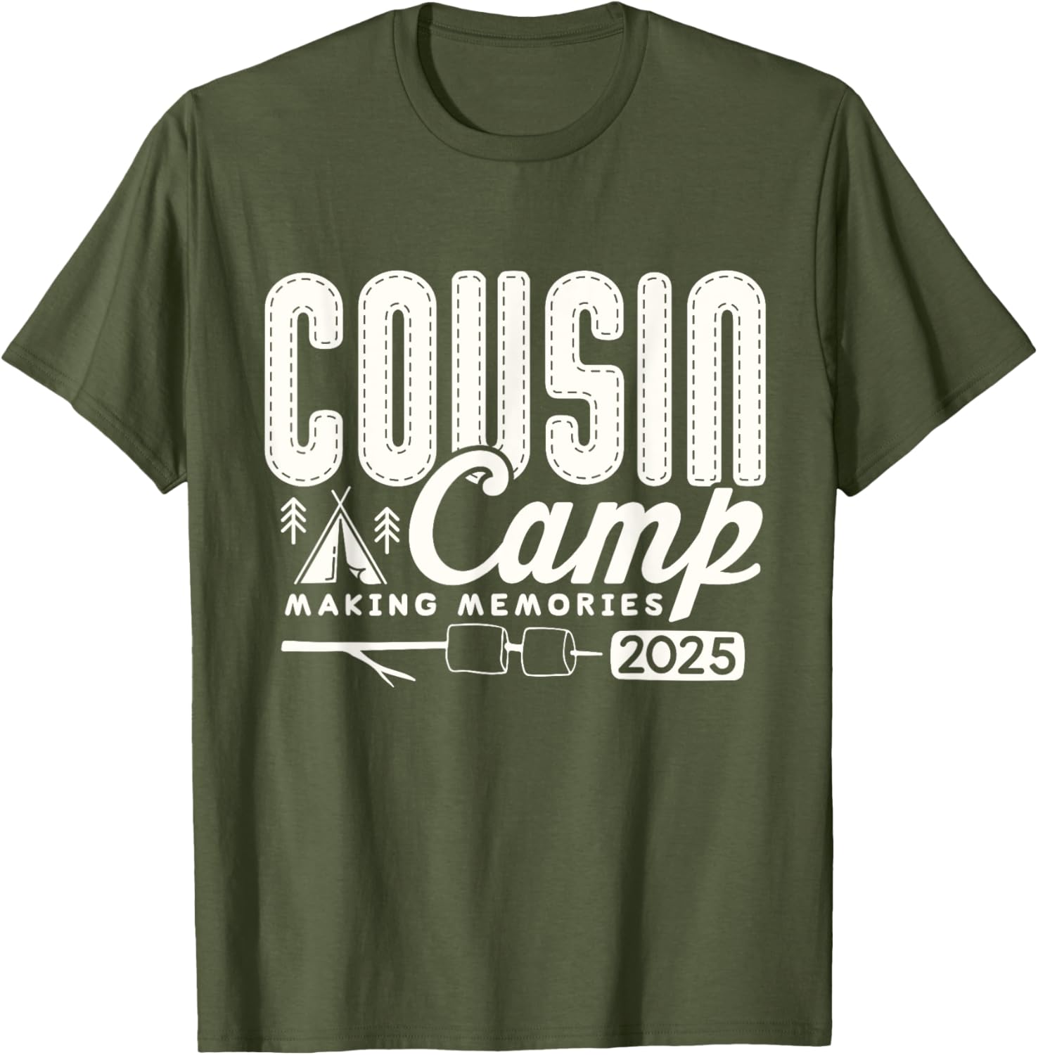 Cousin Camp Crew 2025 Family Vacation T-Shirt for Fun Summer Memories - 10