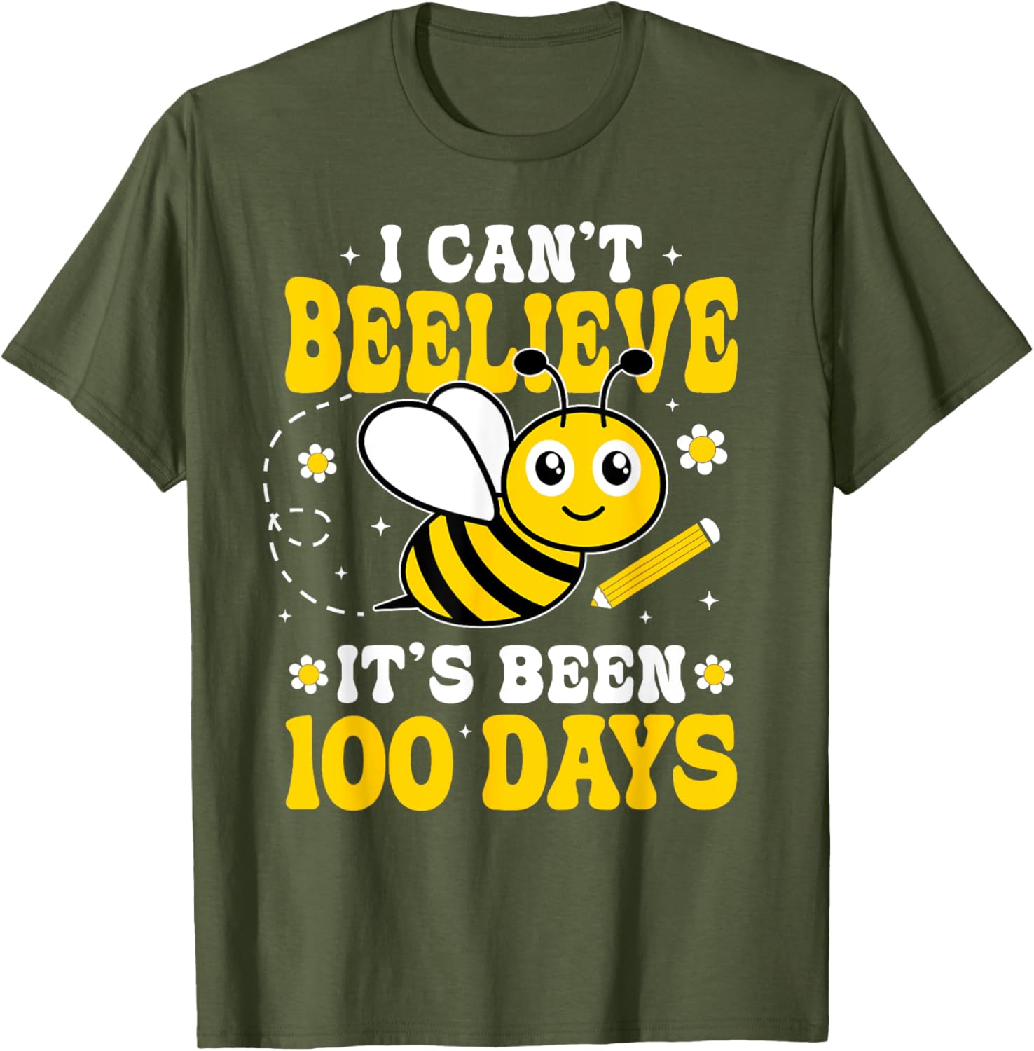 Cute Bee 100 Days of School T-Shirt for Kids Fun School Celebration - 6