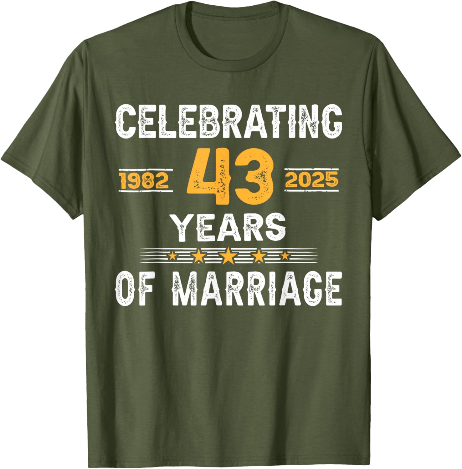 43rd Wedding Anniversary T-Shirt for Couples Married Since 1982 - 9