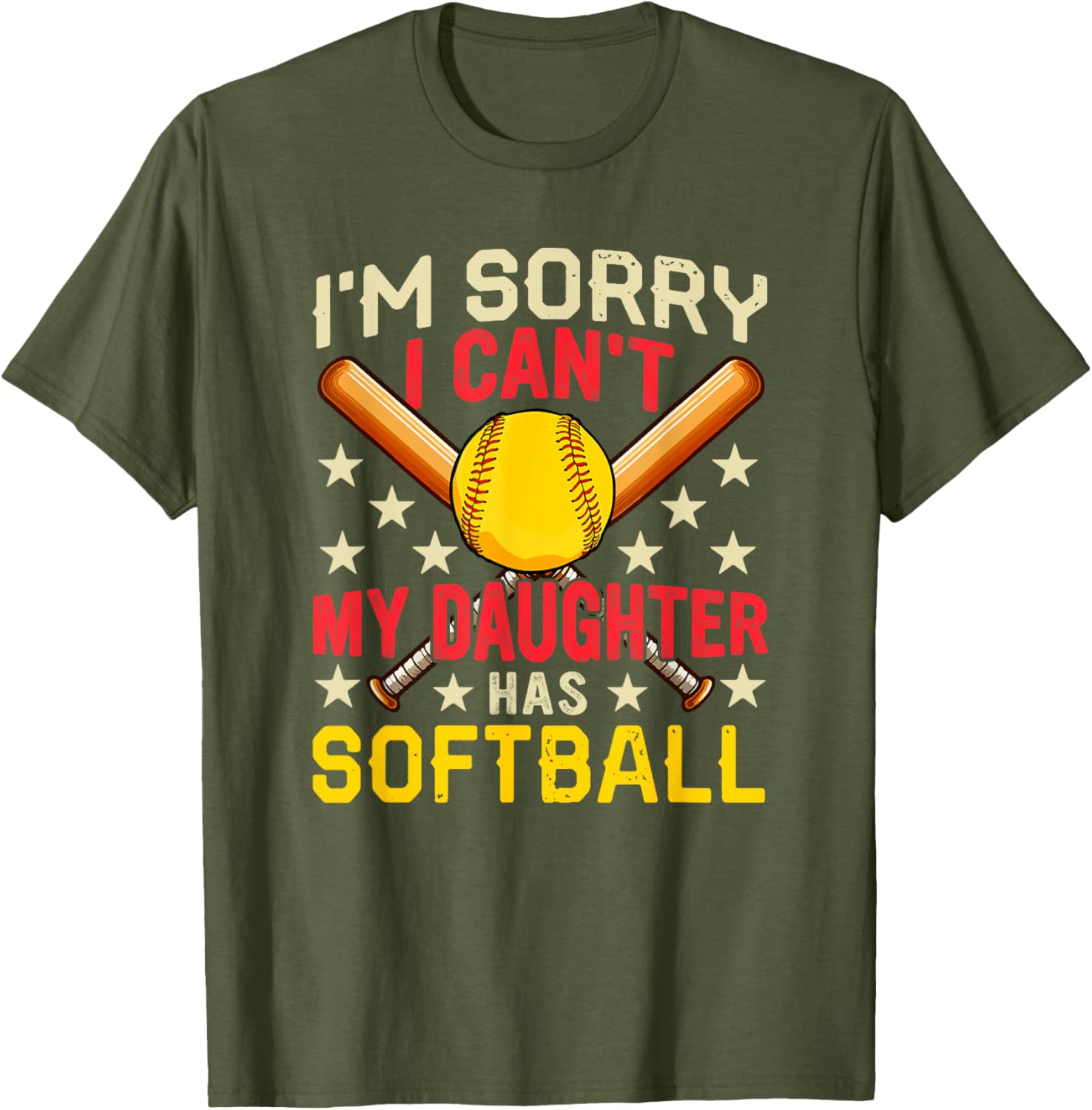 Funny Softball Player Costume Family T-Shirt for Daughters and Fans - 12