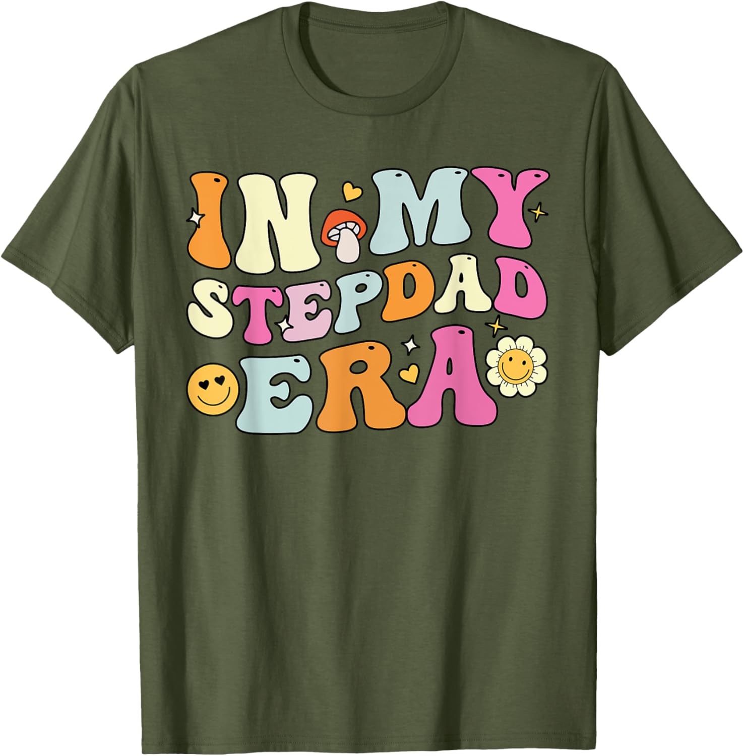 Groovy In My Stepdad Era T-Shirt Perfect for Father's Day Gift - 15