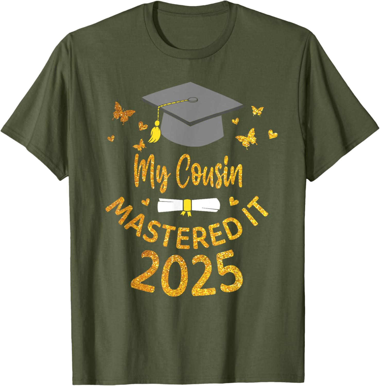 Cousin Masters Degree Graduation 2025 T-Shirt for Proud Family Celebrations - 19
