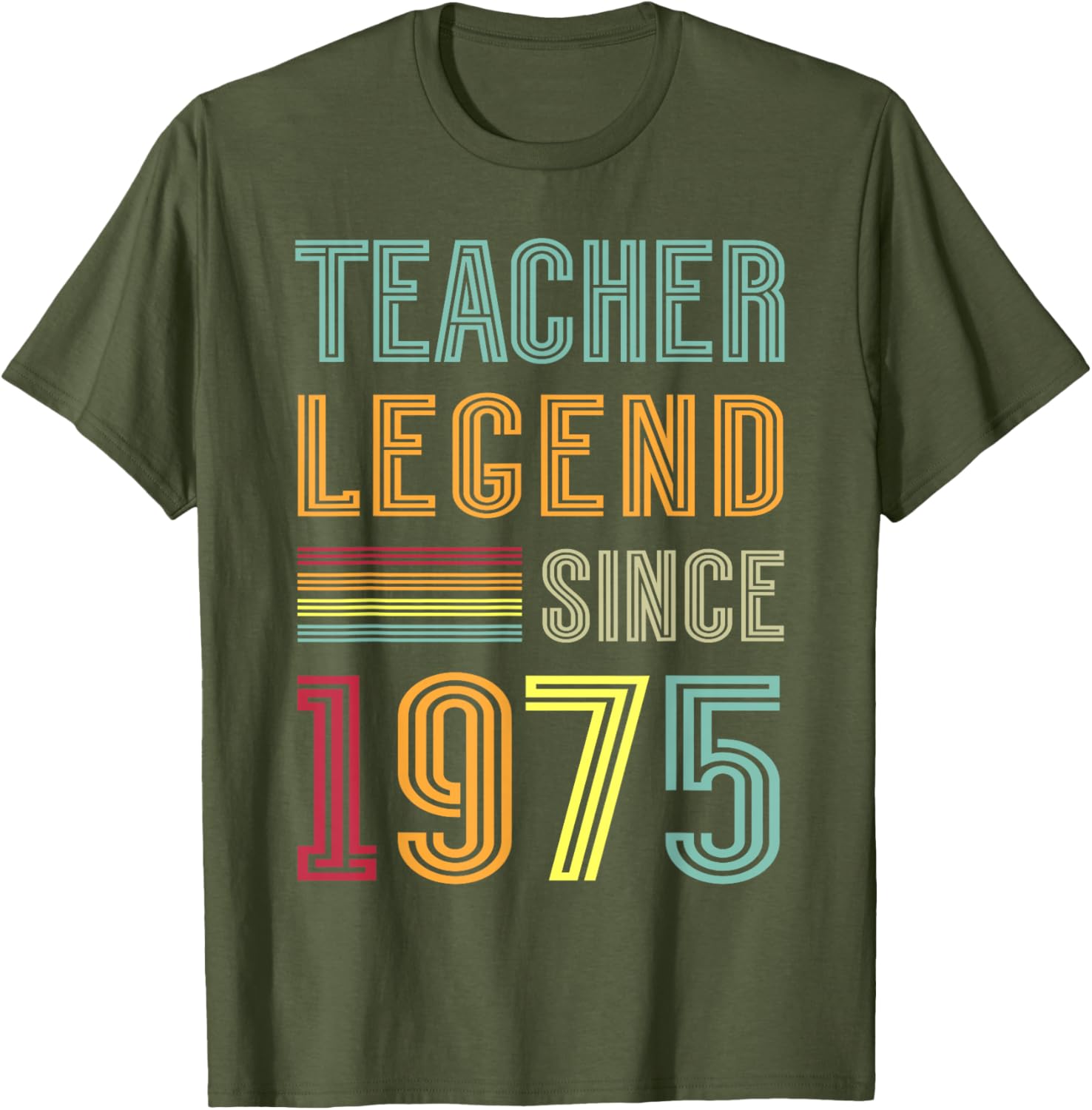 50th Birthday Teacher T-Shirt 1975 Teaching Legend 50 Years School Pride - 2