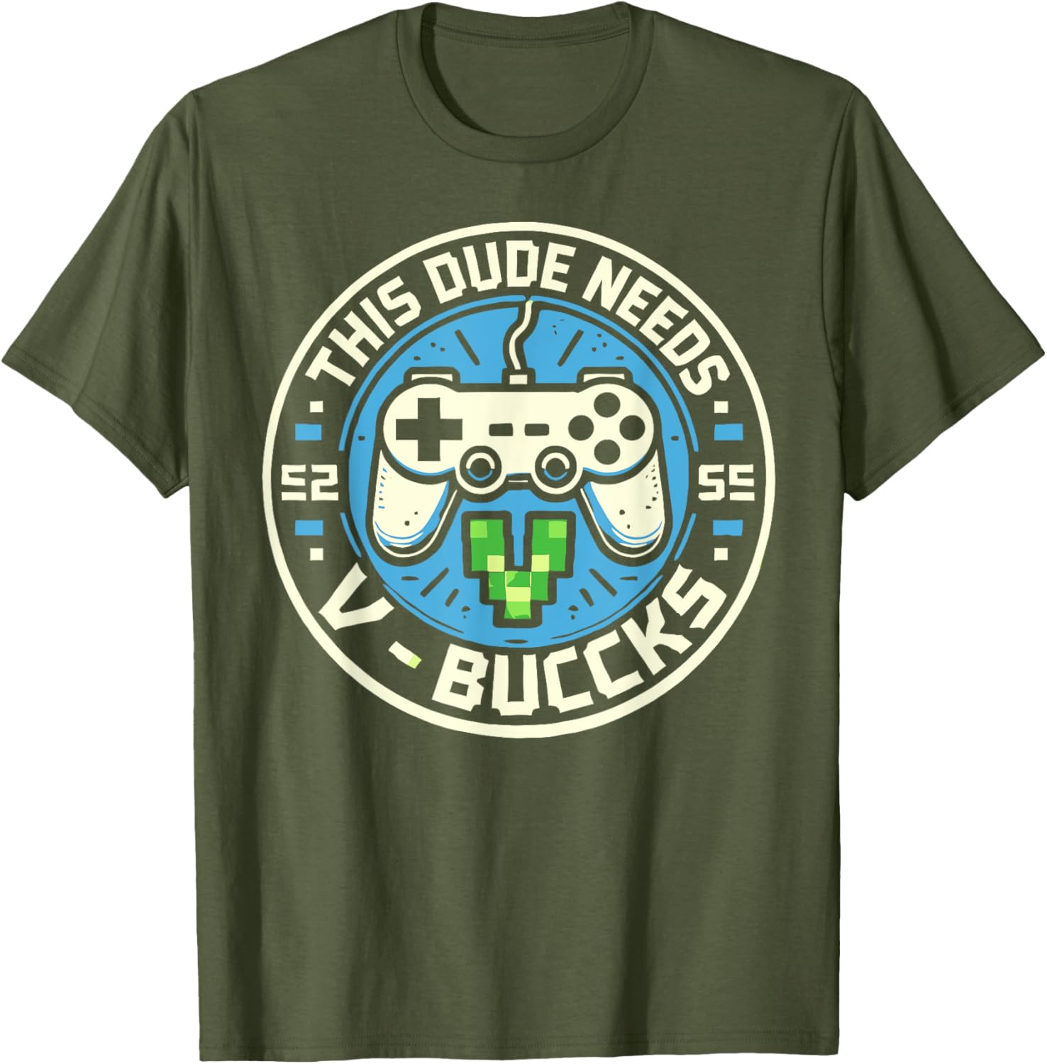 Funny Gamer T-Shirt This Dude Needs V-Bucks Will Work For Bucks - 8