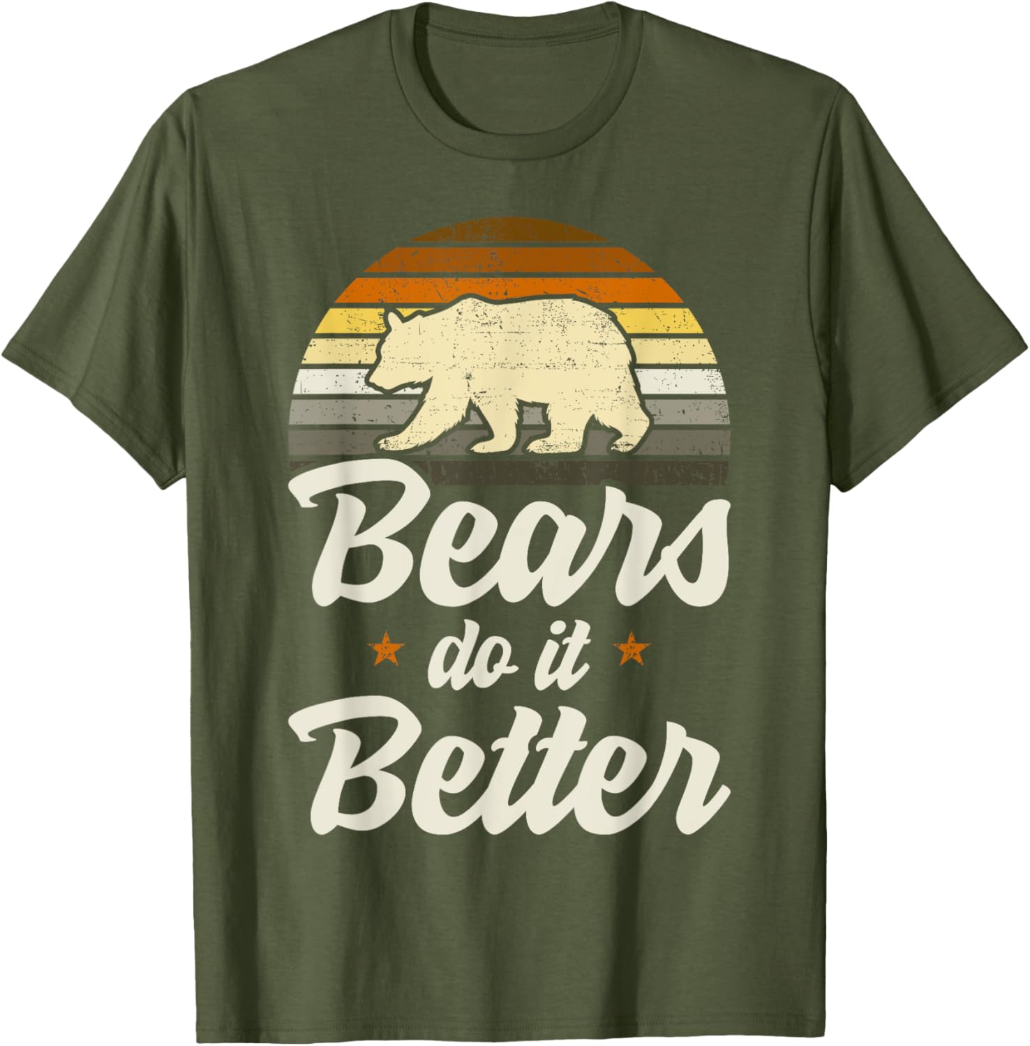 Bears Do It Better Bear Pride LGBT Flag T-Shirt for Gay Men - 3
