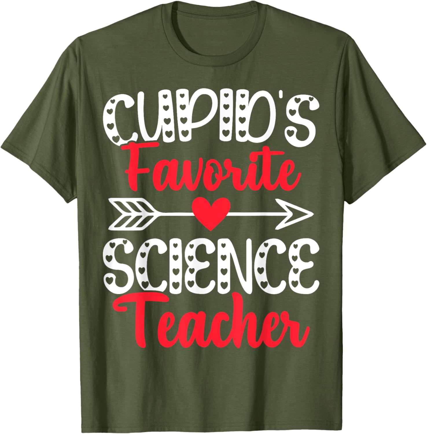 Cupid's Favorite Science Teacher Funny Valentine's Day T-Shirt Gift - 1