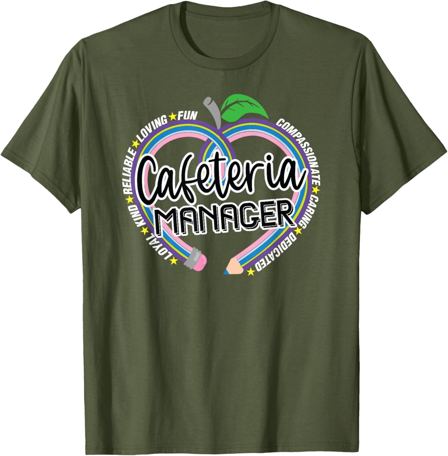 Cafeteria Manager T-Shirt for School Lunch Heroes - Fun Food Services Tee - 7